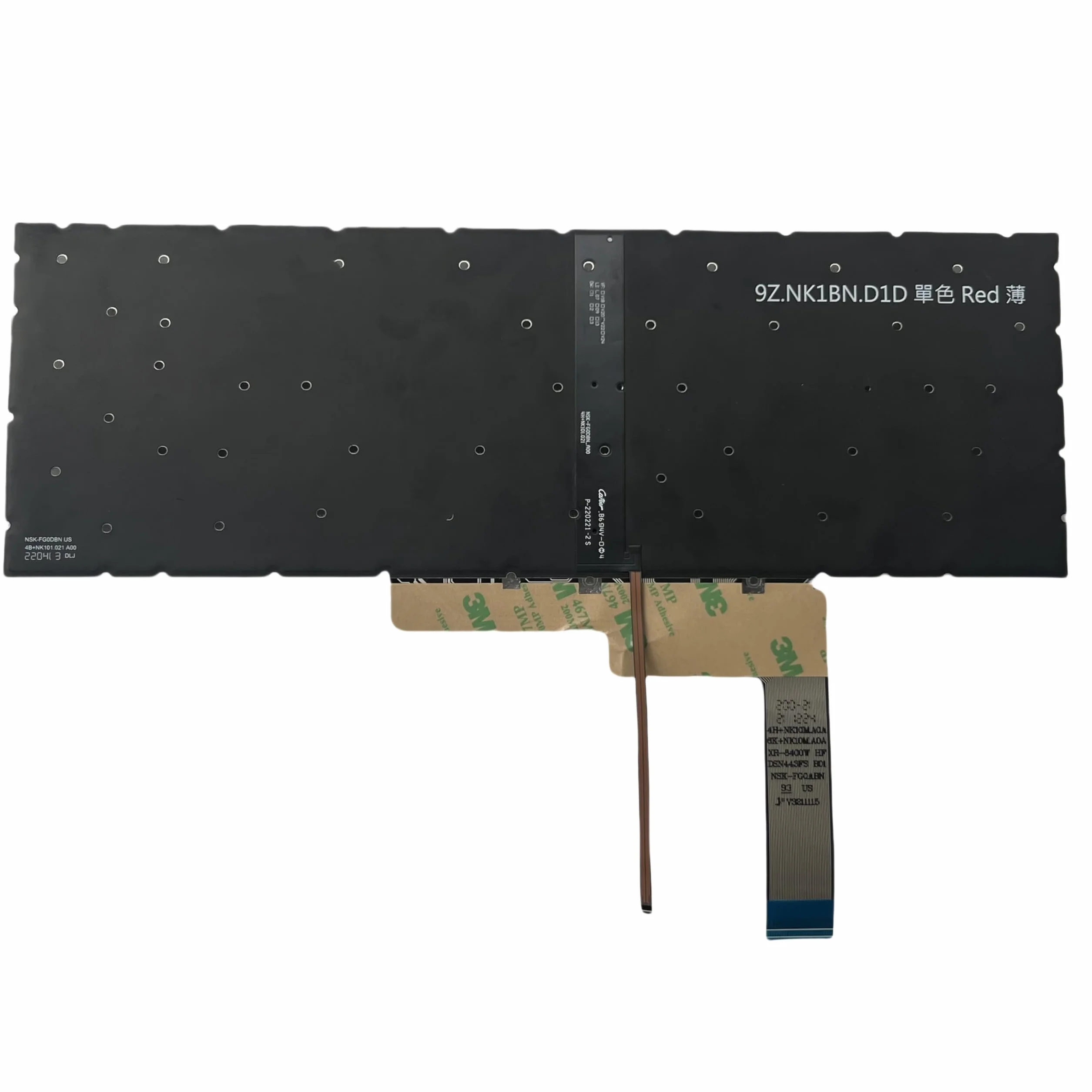 Tastiera di ricambio per laptop serie MSI Katana GF66 GF76 Pulse GL66 GL76 MS-1582 MS-1583 MS-17L1 MS-17H3 con tastiera retroilluminata con lettere rosse layout USA