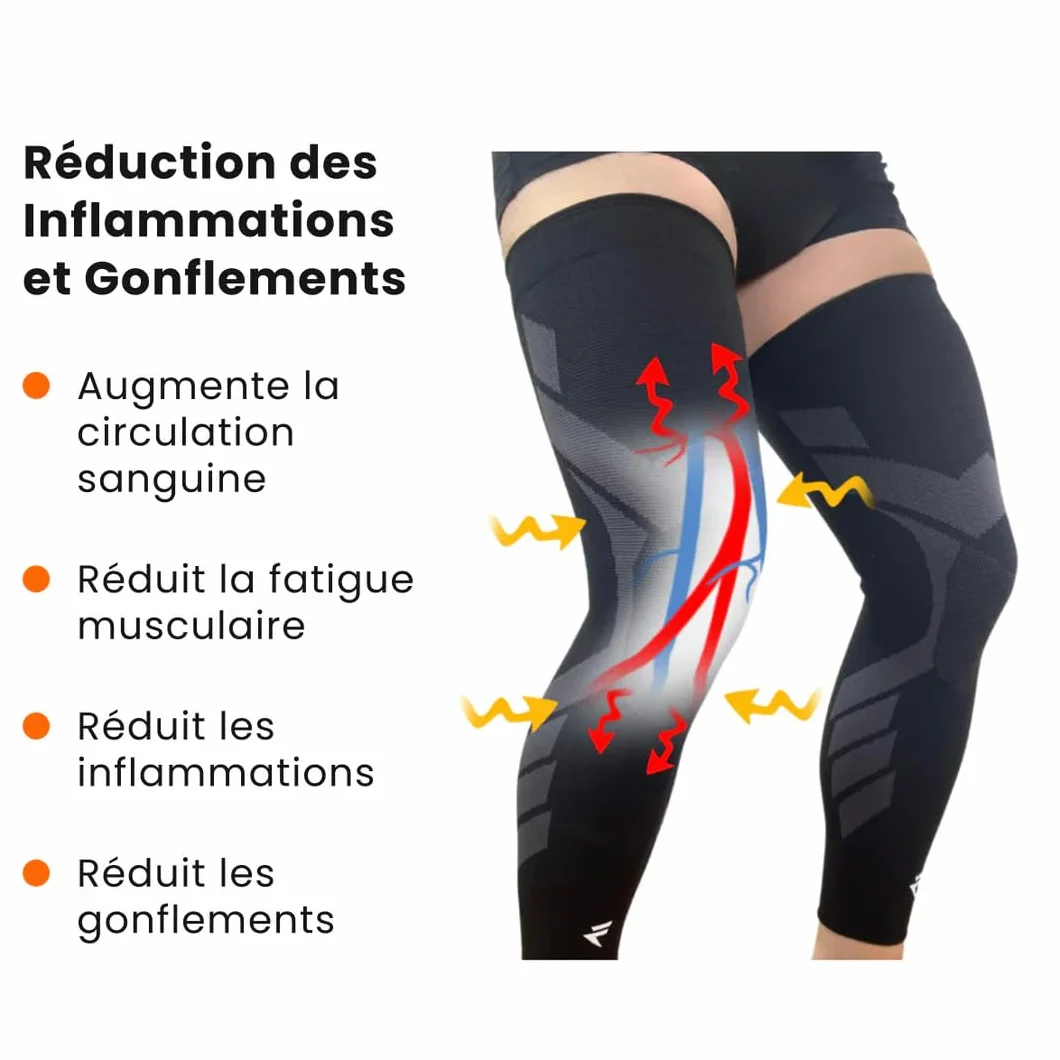 Flytex Gambali a Compressione Ginocchio Sollievo Dolore Osteoartrite Corsa Trekking Ciclismo