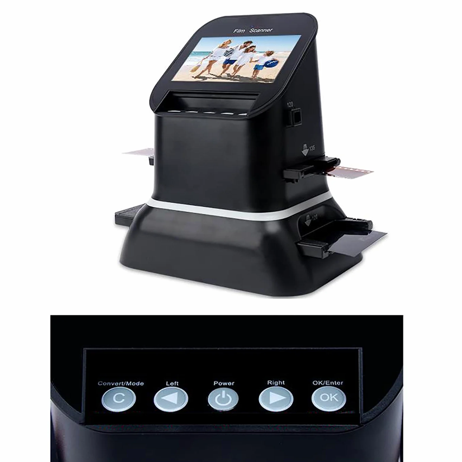 Scanner per film, scanner negativo da 22 MP con schermo LCD da 4,3 pollici, converte 35 mm, 135, 126, 127 negativi e diapositive in digitale JPEG