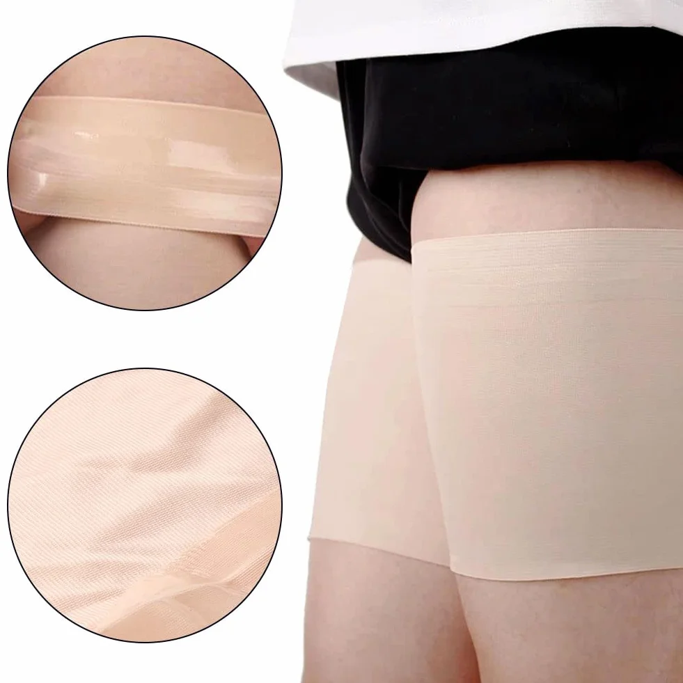 Fascia Elastica Antisfregamento per Cosce con Silicone Antiscivolo, Carnagione