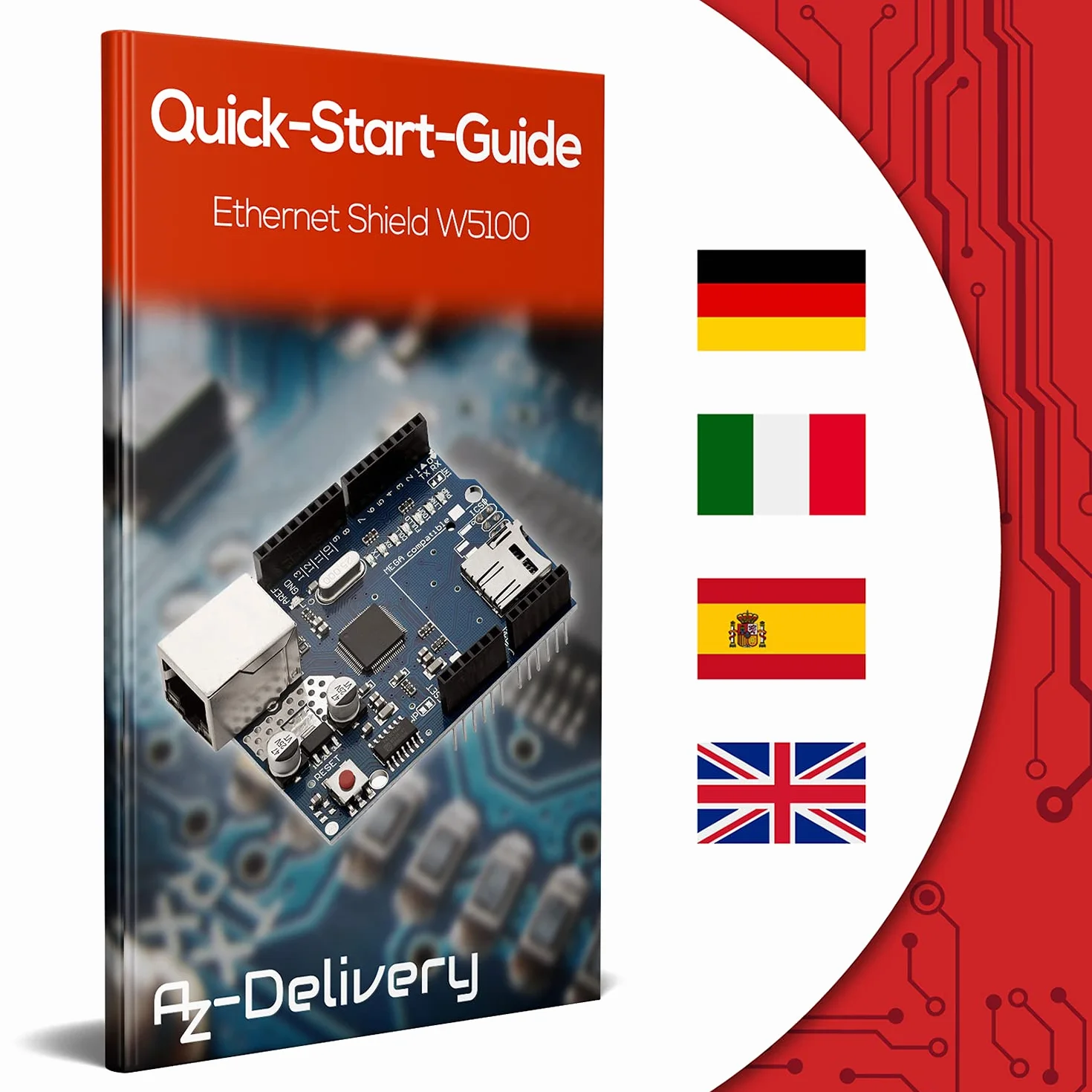 AZDelivery Ethernet Shield W5100 con Slot per Schede MicroSD compatibile con Arduino incluso E-Book!