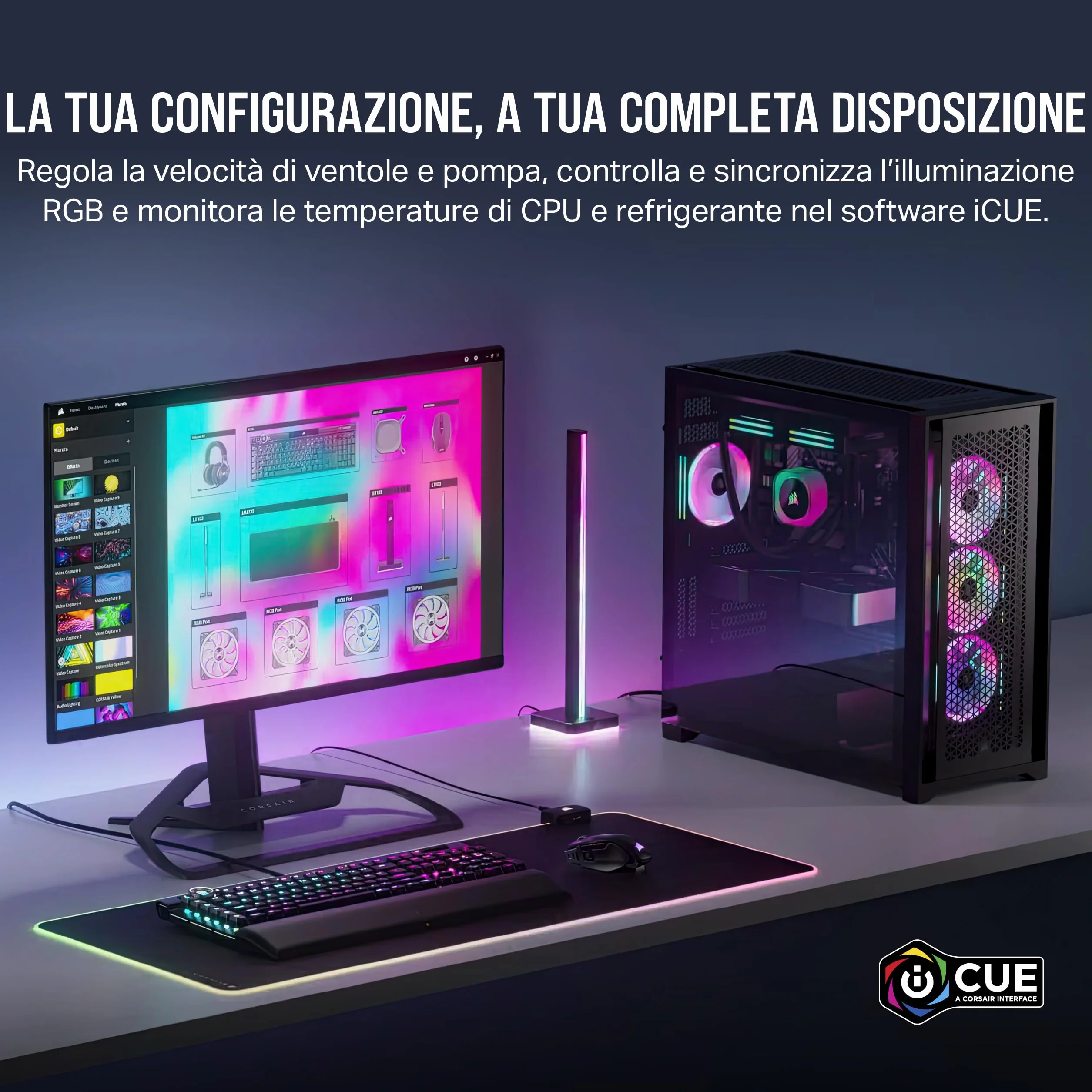 Corsair iCUE Link QX120 RGB Cupola Magnetica da 120 mm Ventole - Tripla Ventole Starter Kit con iCUE Link System Hub - Nero | Tripla Ventole Starter Kit con iCUE LINK System Hub