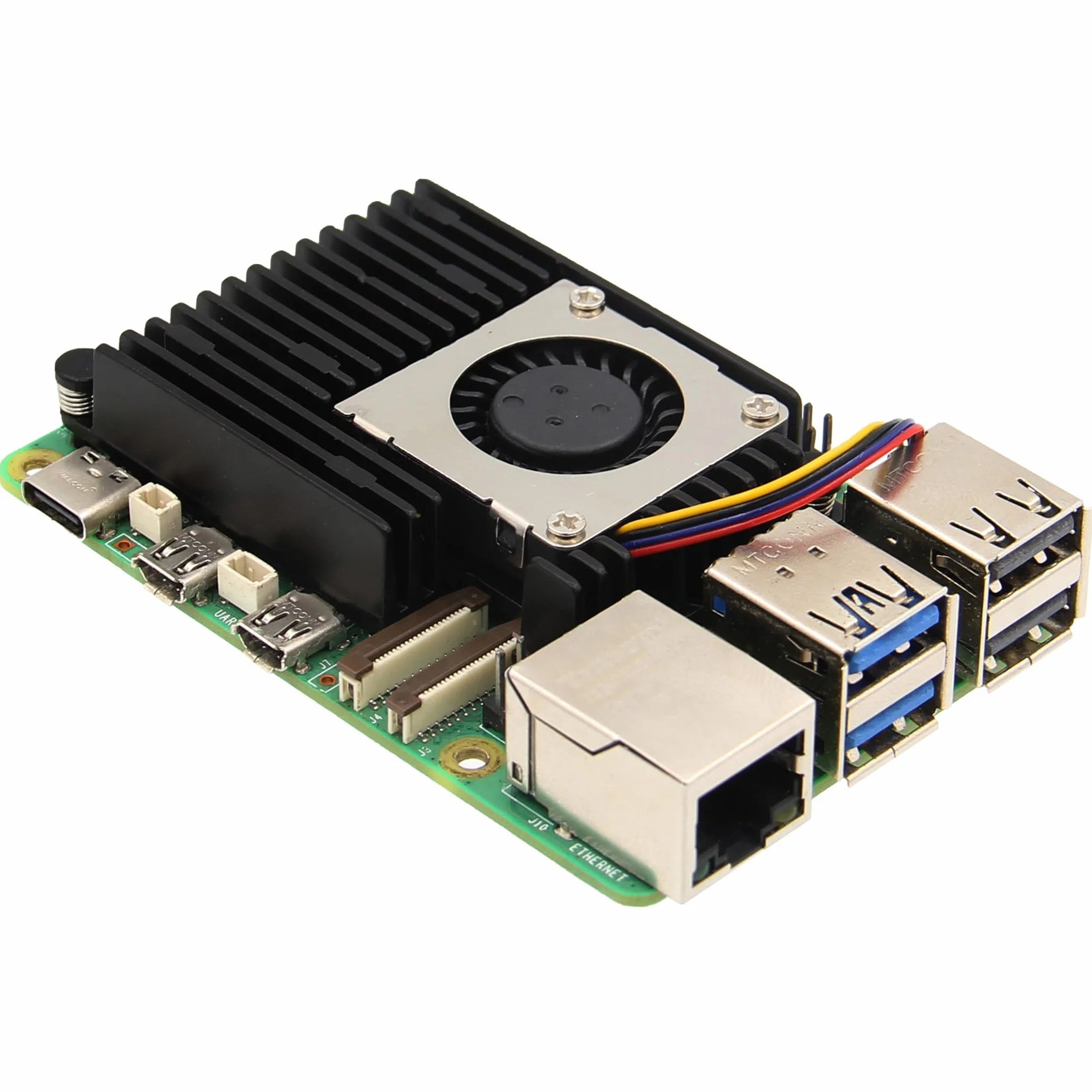 Geekworm H505 Active Cooler Fan for Raspberry Pi 5, Aluminum Heatsink with Blower PWM Fan
