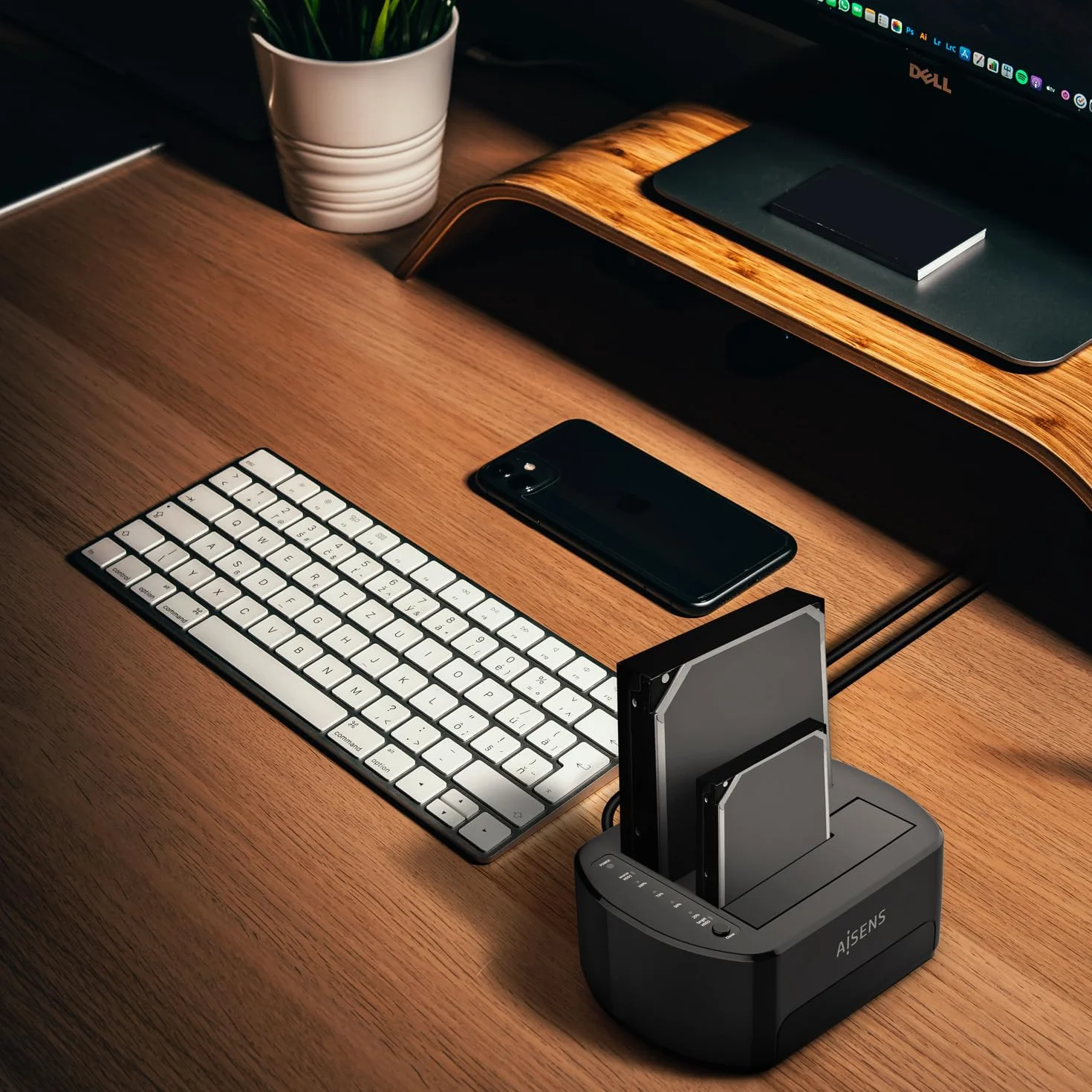 AISENS ASDS-D03B Docking station doppia Bahia SATA 2.5/3.5 USB 3.0 Clone Nero