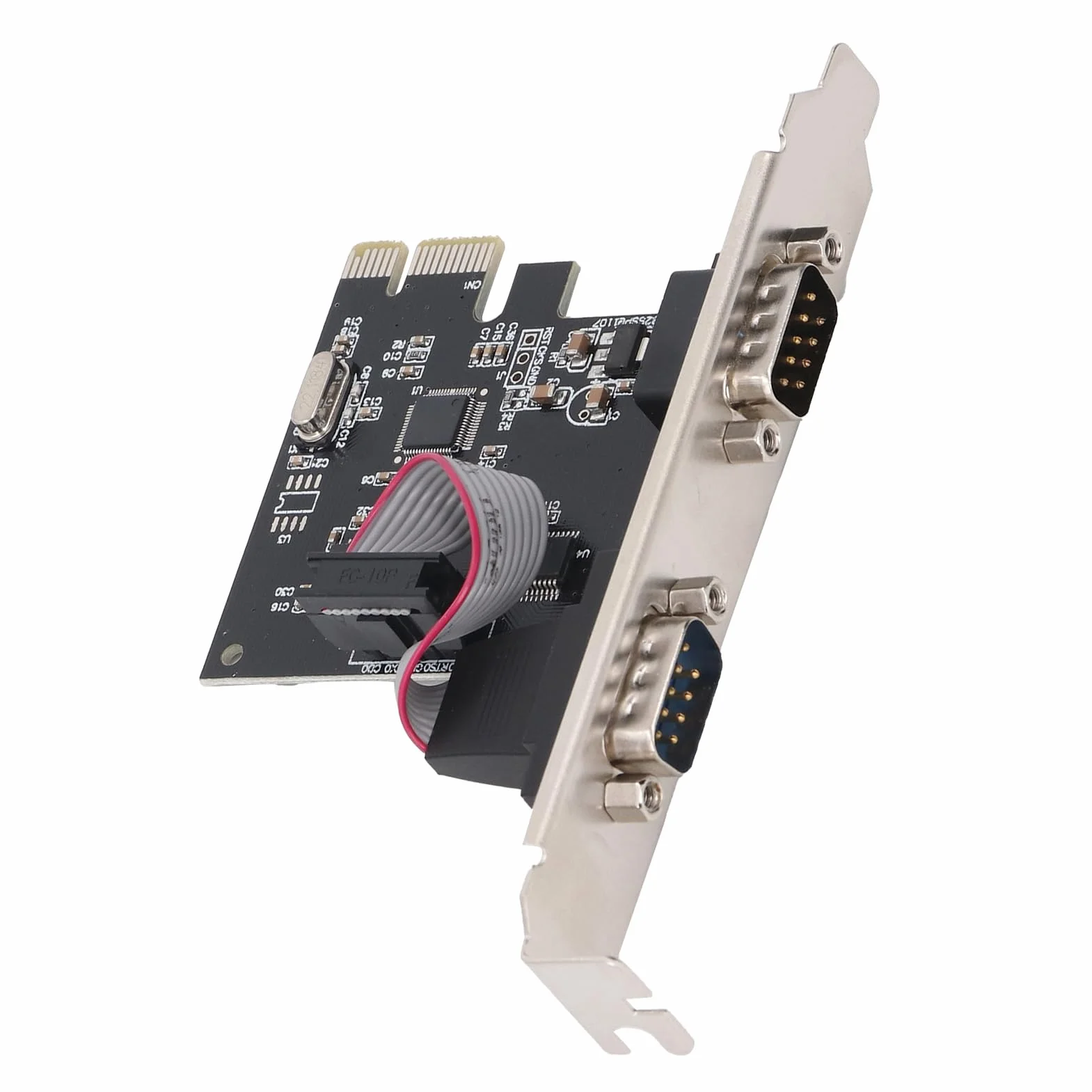 VBESTLIFE Scheda Combinata Parallela Seriale PCI con Duali Porte Seriali 232, Scheda Adattatore Combinato PCI, Controller della Scheda di Espansione PCI, Scheda PCI a Stampante