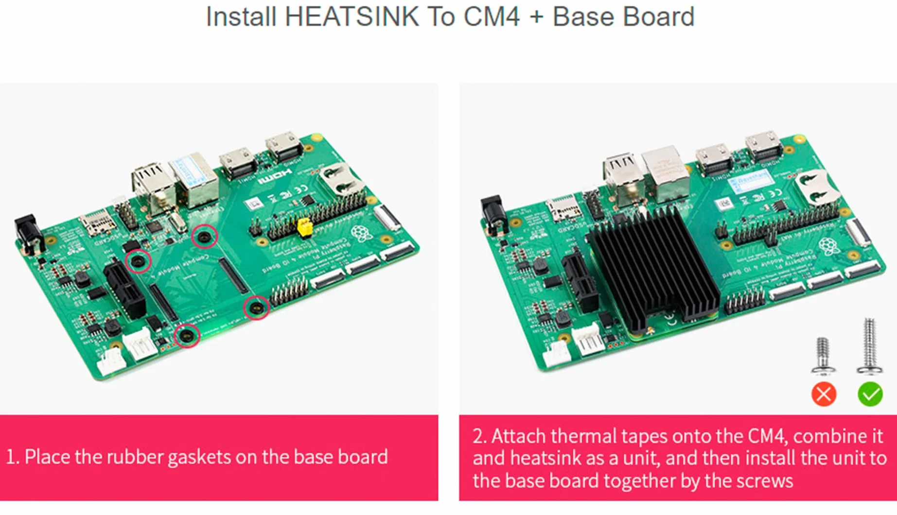 Waveshare Dissipatore di Calore in Alluminio per Raspberry Pi Compute Module 4 CM4, Heatsink con Antenna Notch, Resistente alla Corrosione/Ossidazione, Migliore Dissipazione del Calore