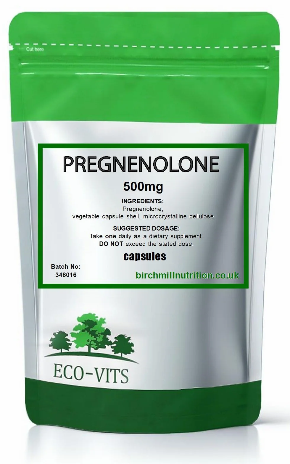 ECO-VITS PREGNENOLONE 500MG 60 CAPS