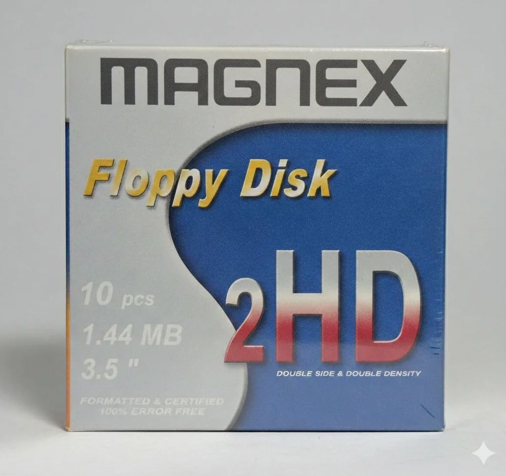 FLOPPY DISK 1,44MB HD MAGNEX FORMATTATI CONFEZIONE DA 10 UNITA'