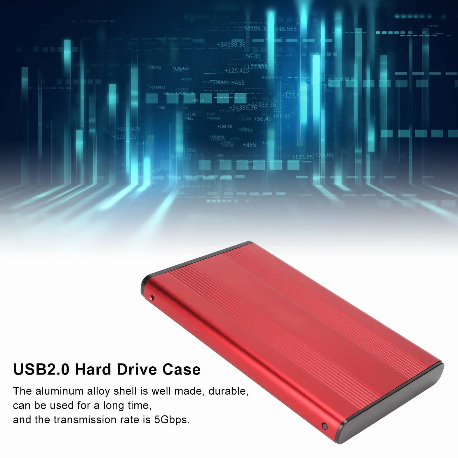 Custodia per disco rigido esterno 2,5 pollici SSD portatile 2 TB USB 3.0 antistatica