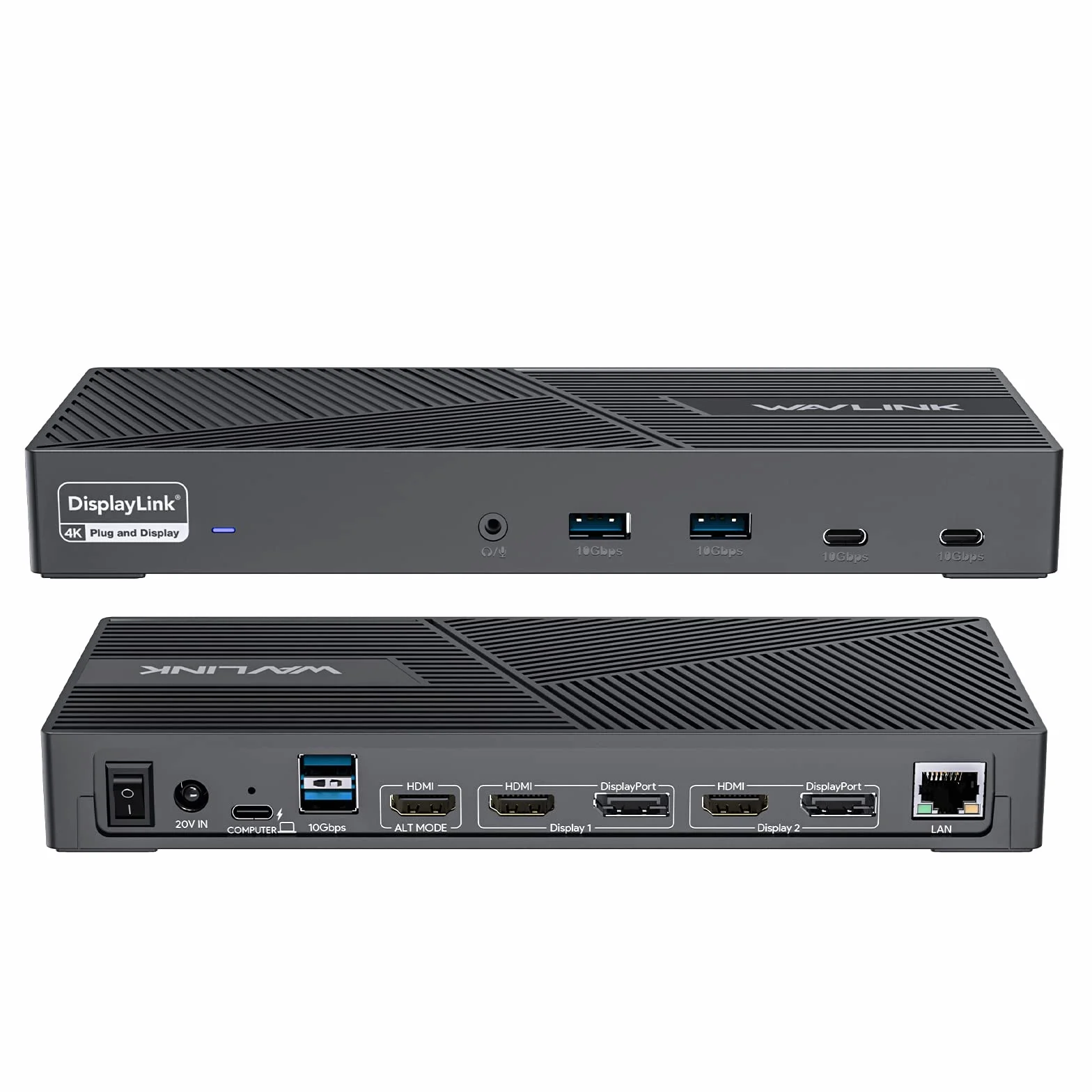 WAVLINK DisplayLink Docking Station USB-C 15 in 1, compatibile con MacBook Neo, Triple 4K Monitor (3X HDMI + 2X DP), 100W PD, 10 Gbit/s, Gigabit LAN, Audio/Mic, per Windows e Mac (incluso M1/M2/M3)