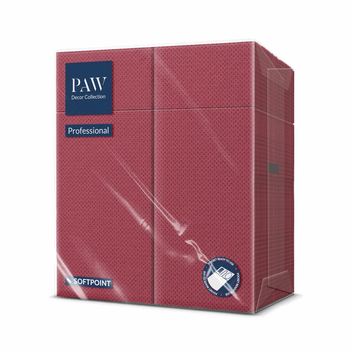 Tovaglioli con Tasca per Posate Softpoint 32x38 cm 50 Pezzi Bordeaux