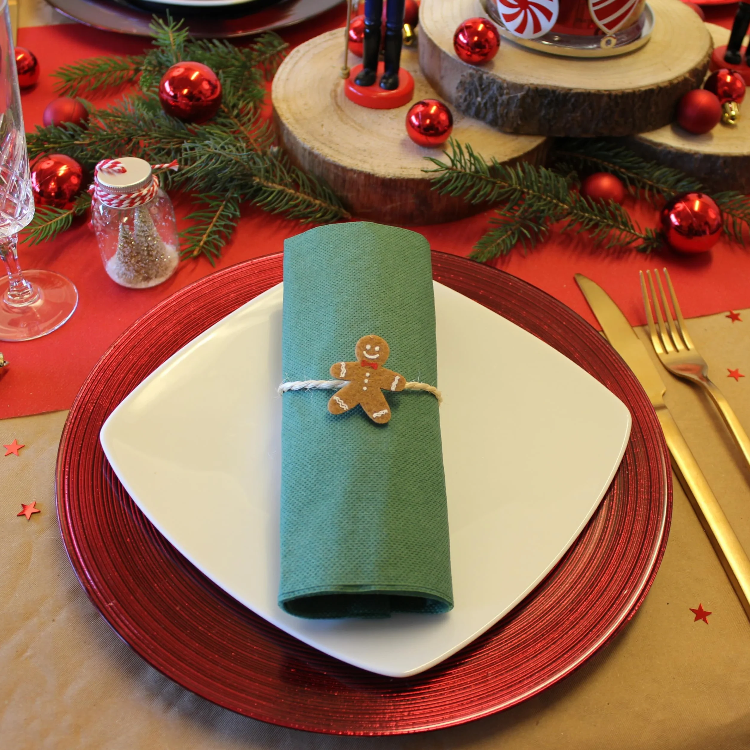 LE NAPPAGE ARTS DE LA TABLE 40 tovaglioli Tex Touch 38 x 38 cm verde abete FSC