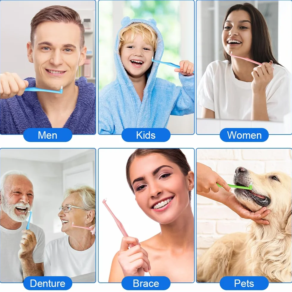 ACWOO Rimozione Tartaro Denti 8 Pezzi Spazzolino Tuft Smacchiatore Denti Professionale Cura Denti