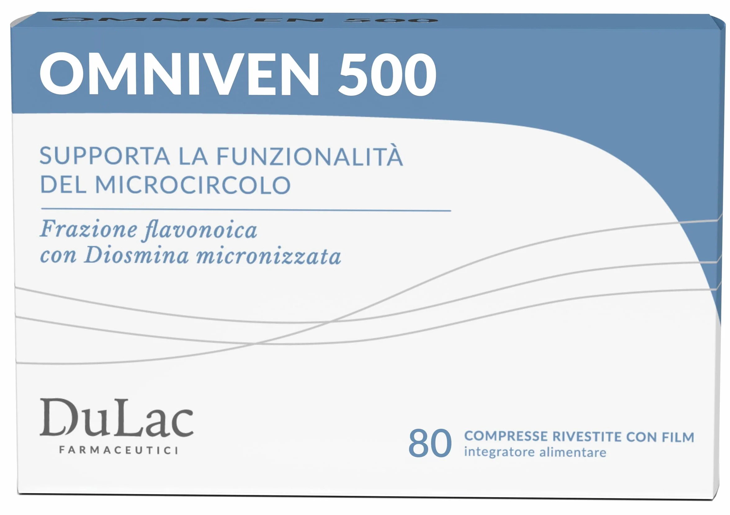 Dulac Omniven 500 Integratore Alimentare per Microcircolo e Circolazione Gambe 80 Compresse con Diosmina ed Esperidina Made in Italy