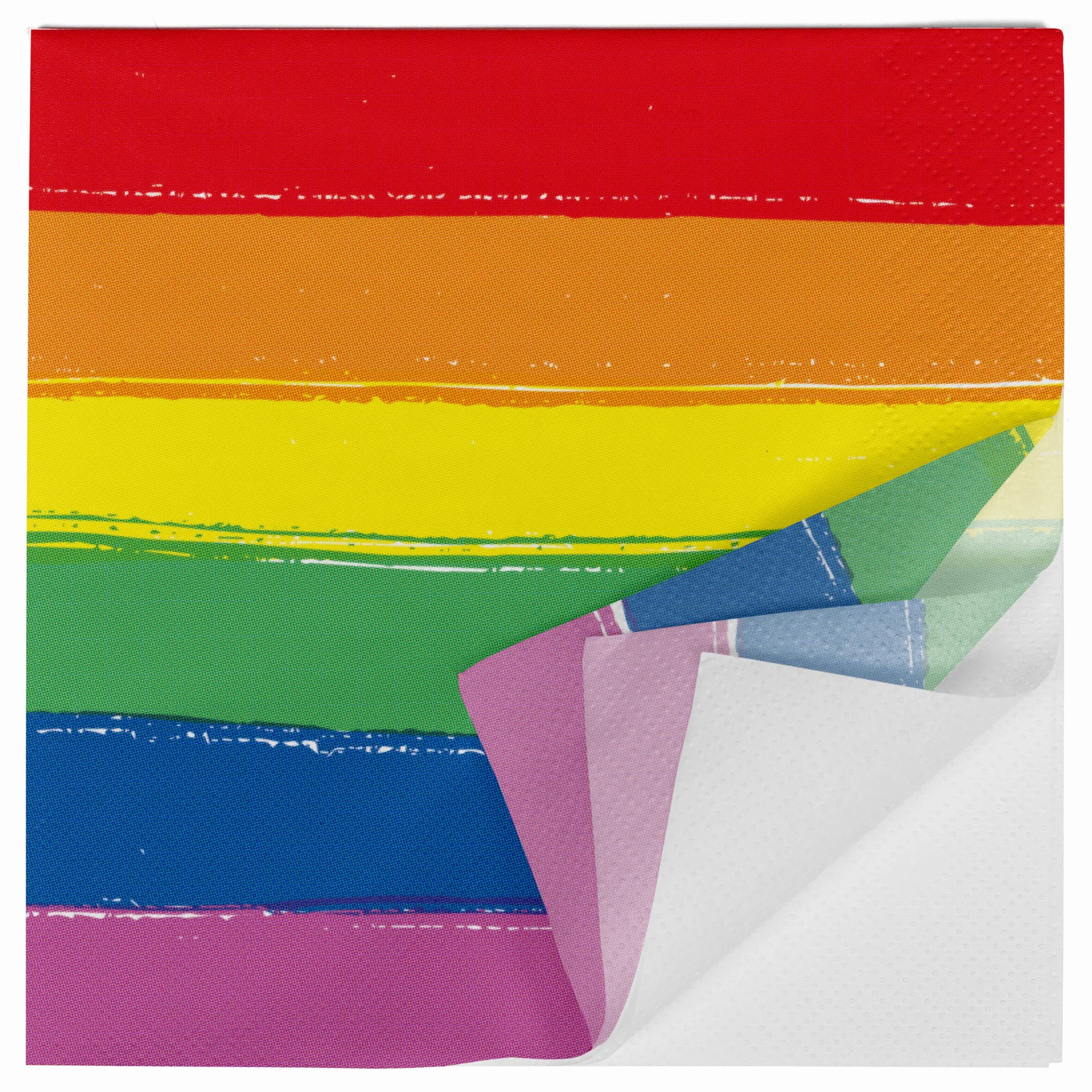 HEKU Tovaglioli a 3 veli 33 x 33 cm Arcobaleno Confezione Assorbente