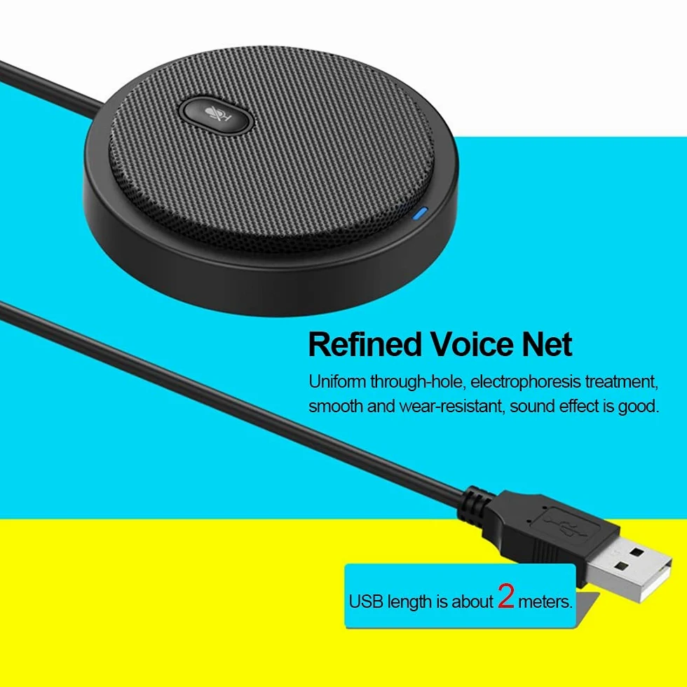 ywzhushengmaoyi mikrofon USB Omni-direzionale Condensatore Microfono Microfono per la riunione Conferenza Aziendale Computer Laptop Voice Direct Pickup Microfono Microphone (Color : USB Microphone)