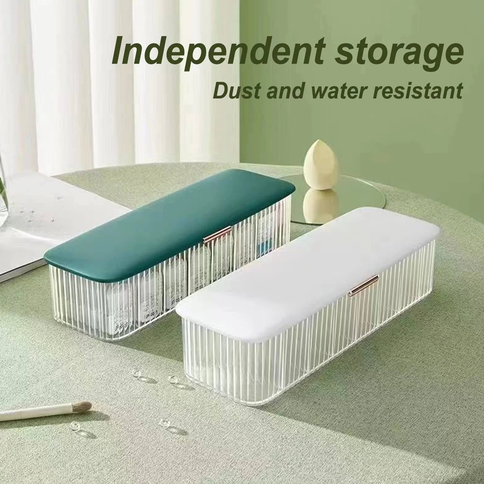 AITIME Organizer per lenti a contatto cosmetiche, scatola di plastica trasparente bianco per lenti quotidiane