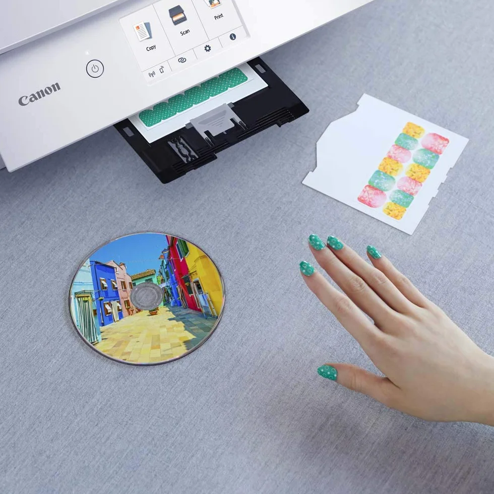 Canon PIXMA TS8351 multifunzione a getto d'inchiostro (stampa, scansione, copia, schermo touchscreen da 10,8 cm, WLAN, Wi-Fi, Print App, 4800 x 1200 Dpi). Colore: bianco.