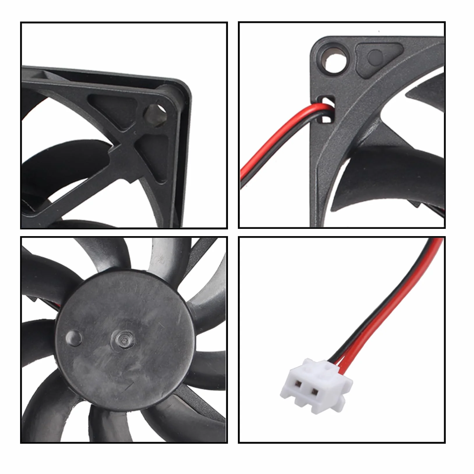Mini ventola di raffreddamento silenziosa senza spazzole 80x80x15mm 8015 DC 24V 2 pin per stampante 3D PC CPU