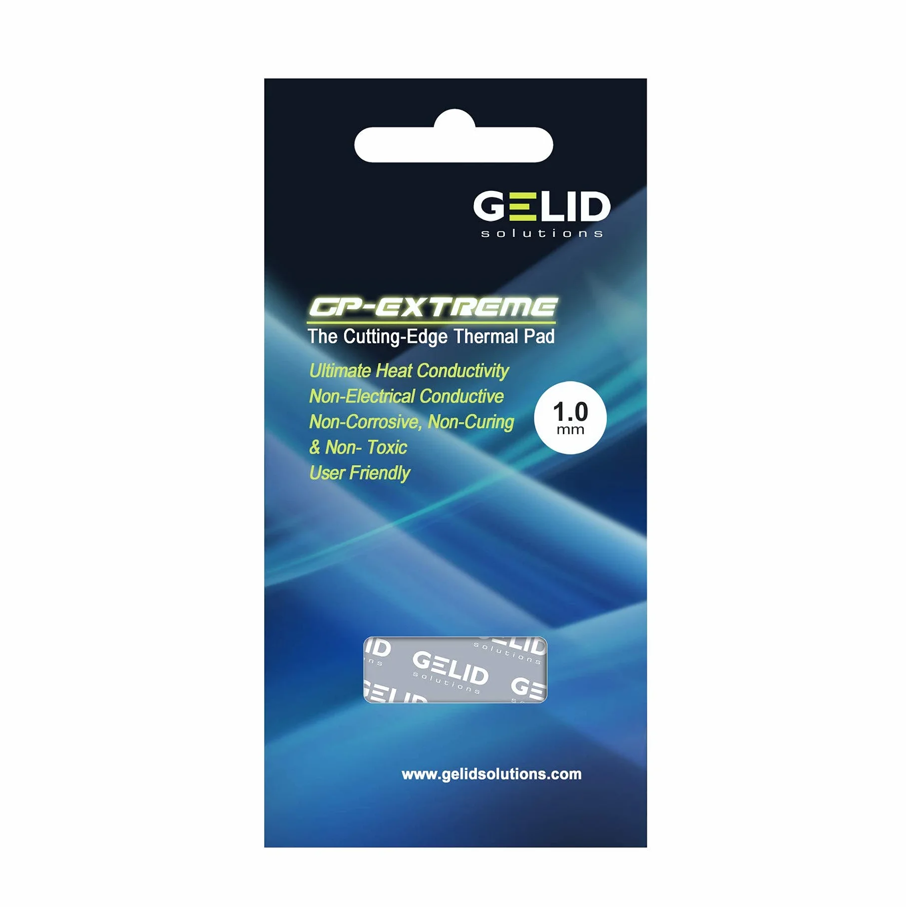 GELID SOLUTIONS GP-Extreme - Pad Termico 80x40x1.0mm. Eccellente Conduzione del Calore, Riempitivo Ideale. Conducibilità Termica di Facile Installazione 12W