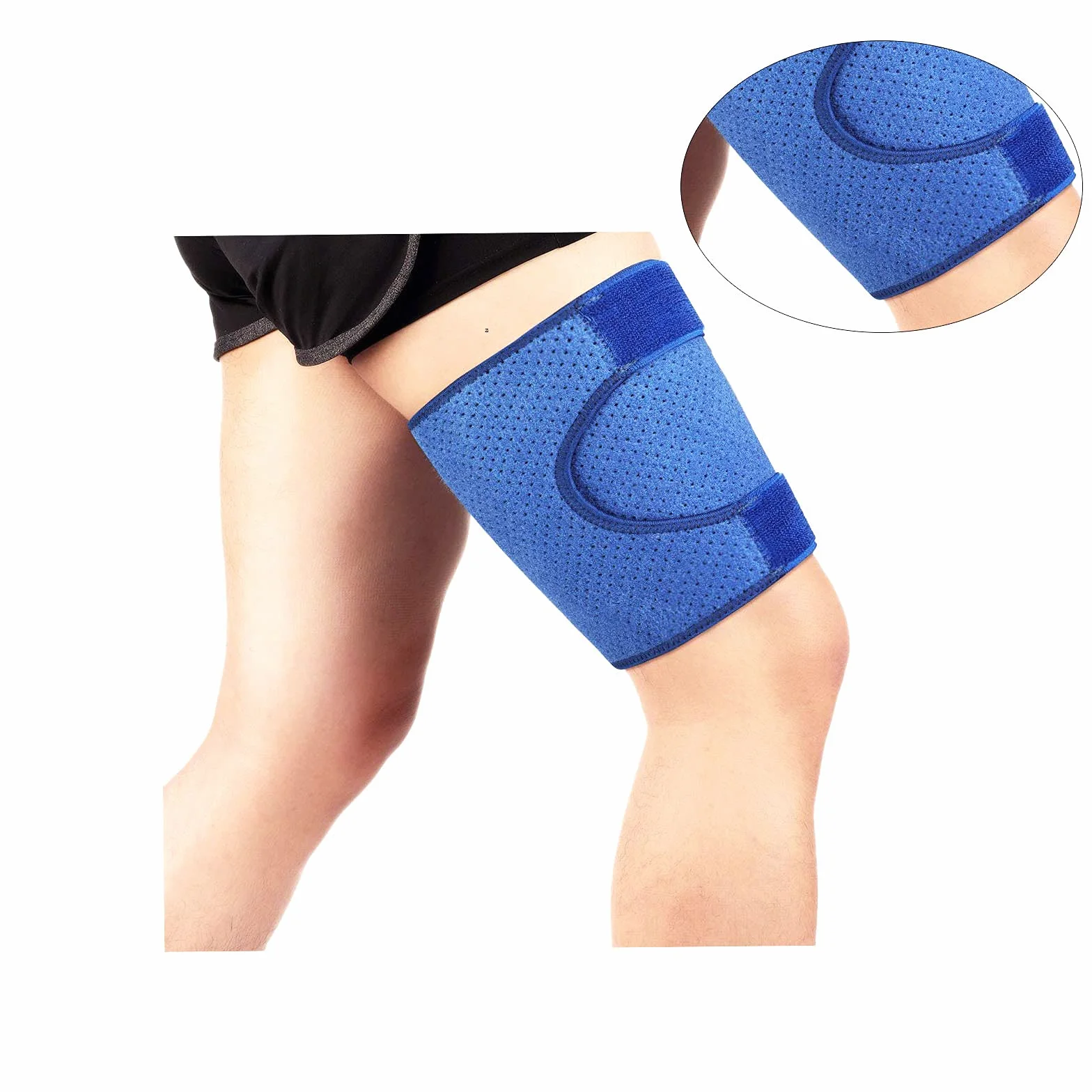 Fascia Elastica Coscia Regolabile per Uomo e Donna Compressione Supporto Lesioni Muscoli