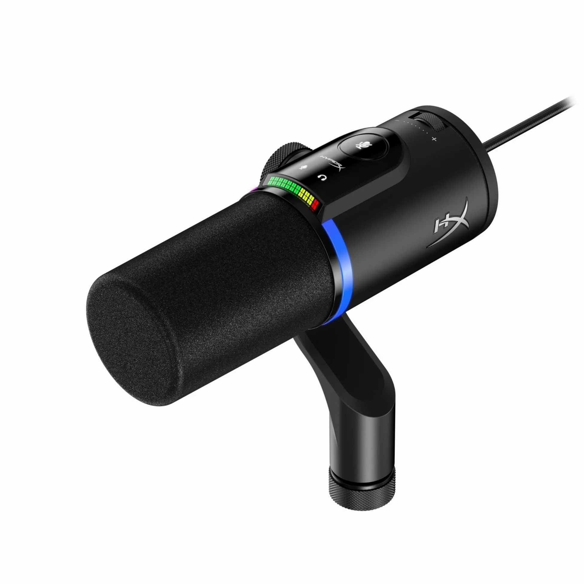 HyperX FlipCast, Microfono XLR/Usb Cardioide per Gaming, Streaming, Podcast, Compatibile Con Pc e Mac, Controllo Volume, Pulsante Muto, Plug & Play, Alta Qualità, Voce Chiara, Riduzione Rumore, Nero