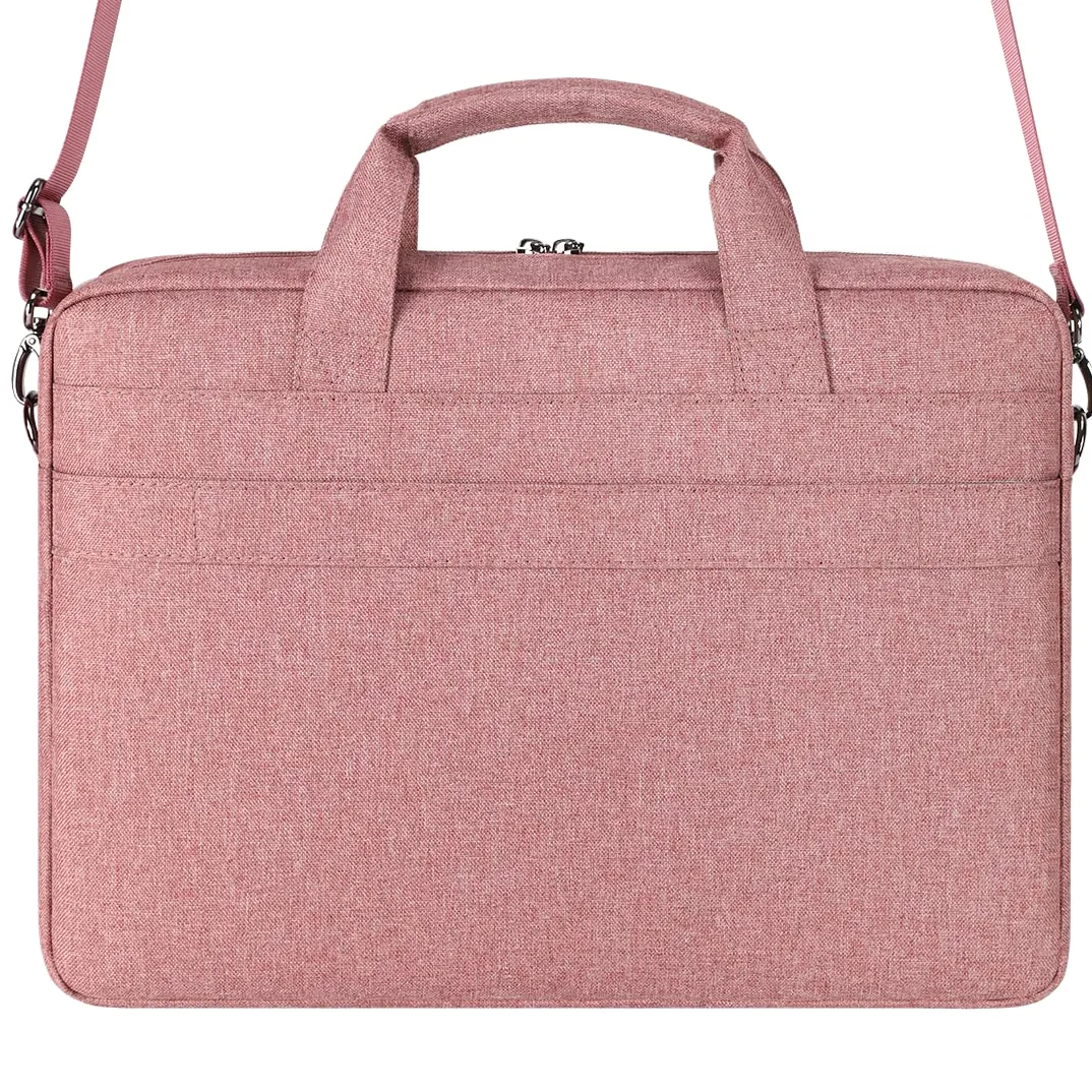 DOMISO Borsa Porta PC 17,3 Pollici Borsa Lavoro Ufficio Donna Uomo con Tracolla Computer Bag,per 17,3 Pollici dell Lenovo HP AUUS Acer Laptop,Adatto per Viaggi di Lavoro,Scuola,Lavoro,Rosa