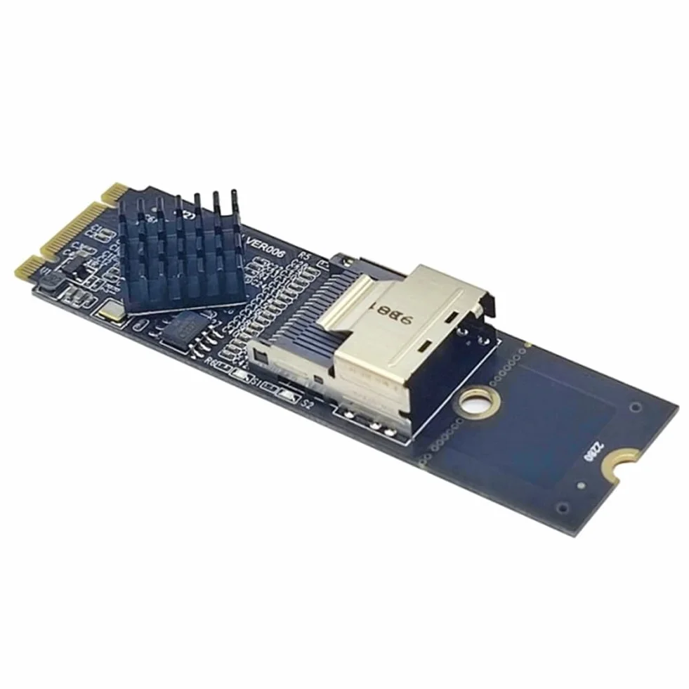 M.2 NVME una Mini SAS SFF-8087 Scheda di Espansione Compatibile con 4 Porte SATA3.0 6 Gbps HDD SSD Controller SATA SFF8087 un M2 NVME