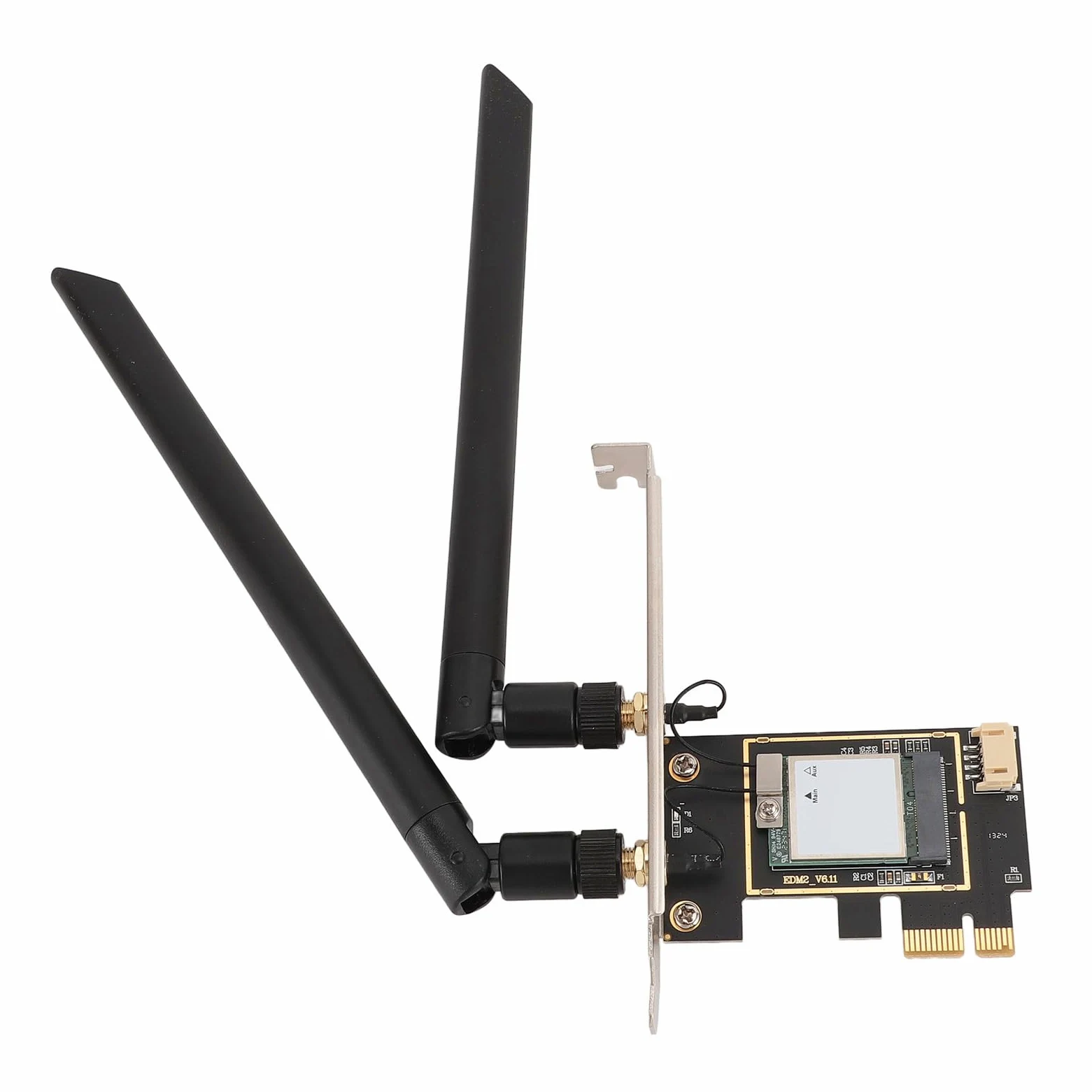 Cuifati Adattatore di Rete PCIe Scheda WiFi7 MT7925, Scheda PCIEx1 Tri Band 5400Mbps 2.4G 5G 6G Bluetooth 5.3 per OpenWrt, Supporto MU-MIMO 802.11be