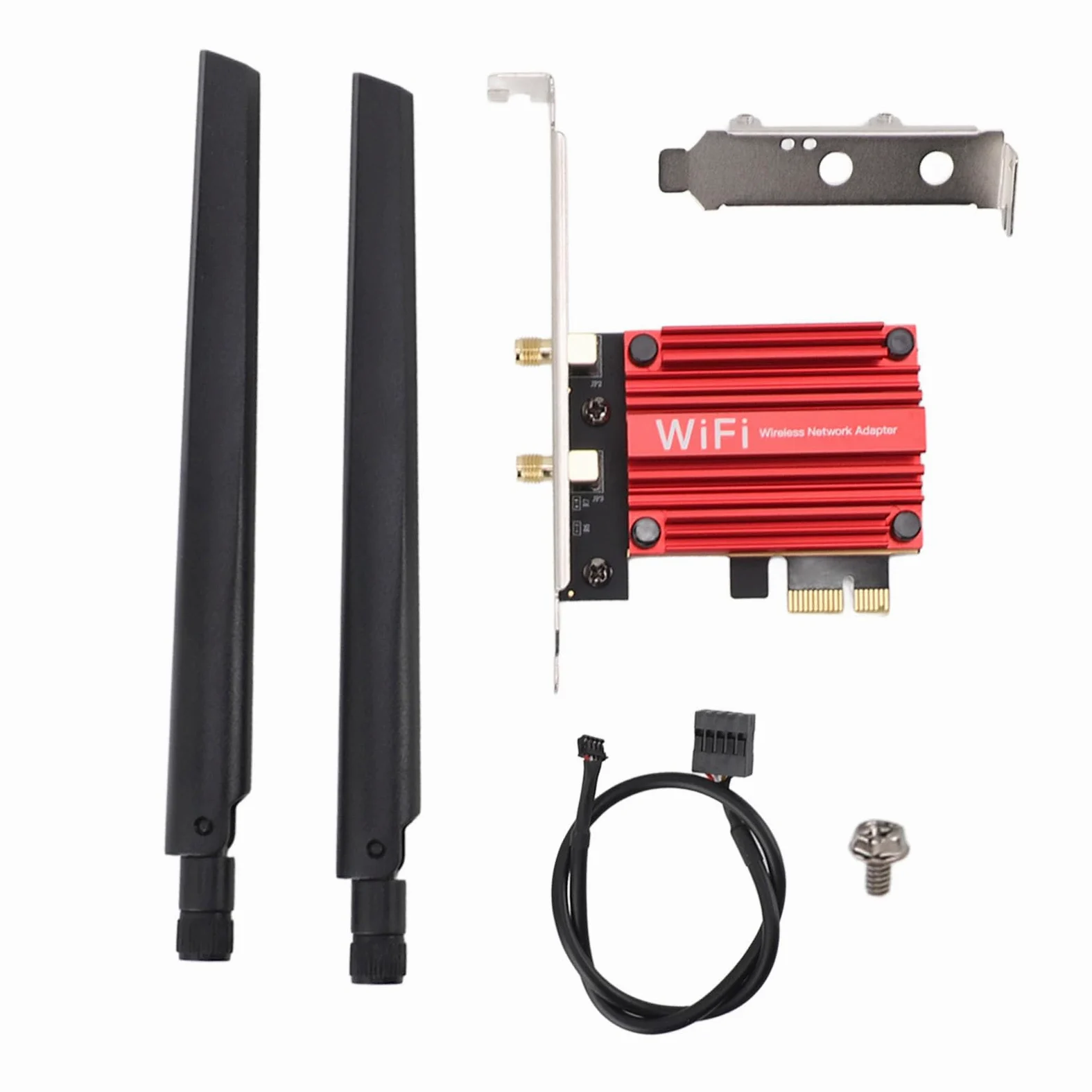 Scheda WiFi 6, 3 Bande 2.4G 5.8G 6G PCIE Scheda di Rete WiFi Wireless Bluetooth 5.3 Stabilizzare AX210 per PC Desktop per 10 11