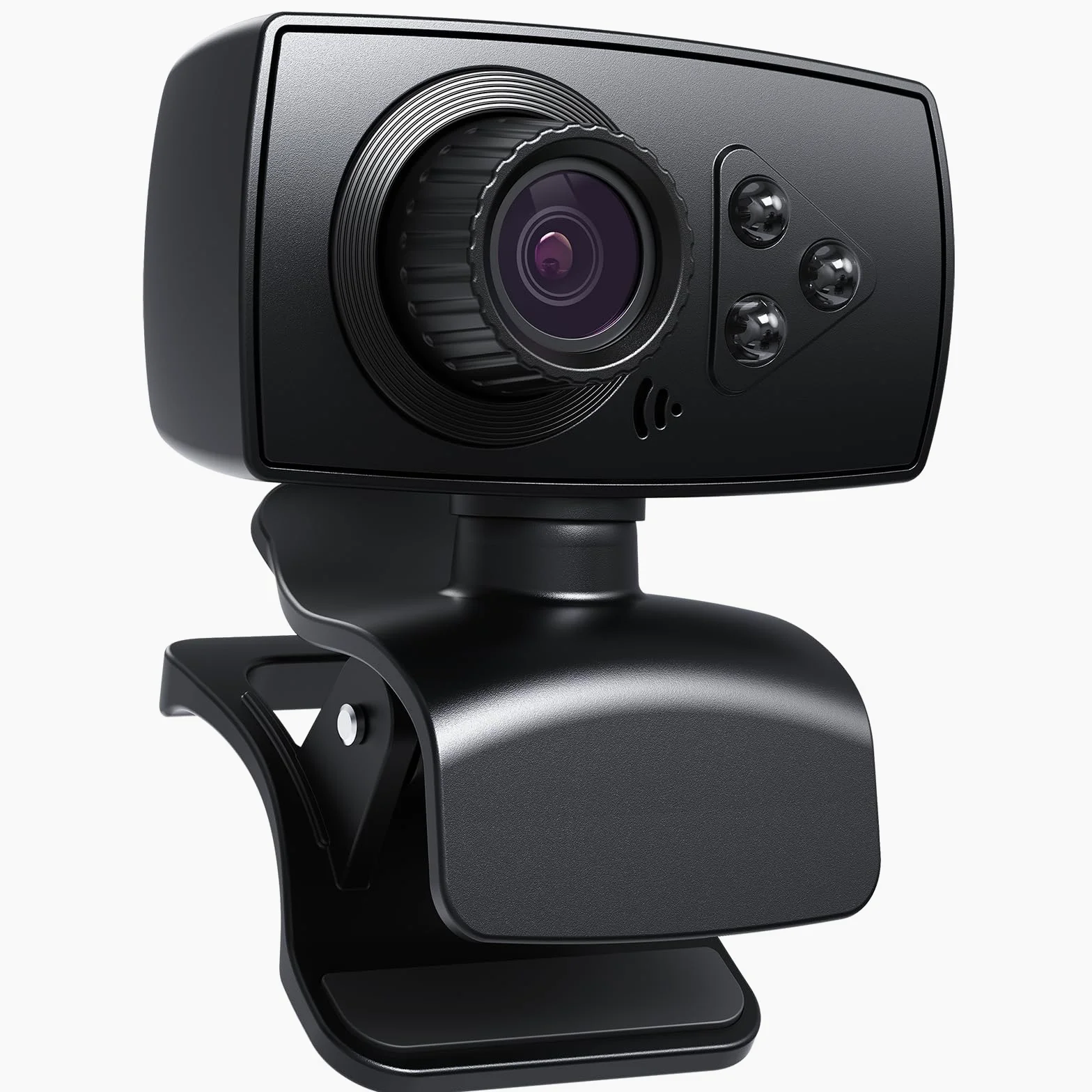 Webcam Full HD 1080p con microfono a cancellazione del rumore e correzione automatica della luce, grandangolo 110, fotocamera USB Plug & Play per laptop/desktop/Mac/Zoom/Skype/Teams
