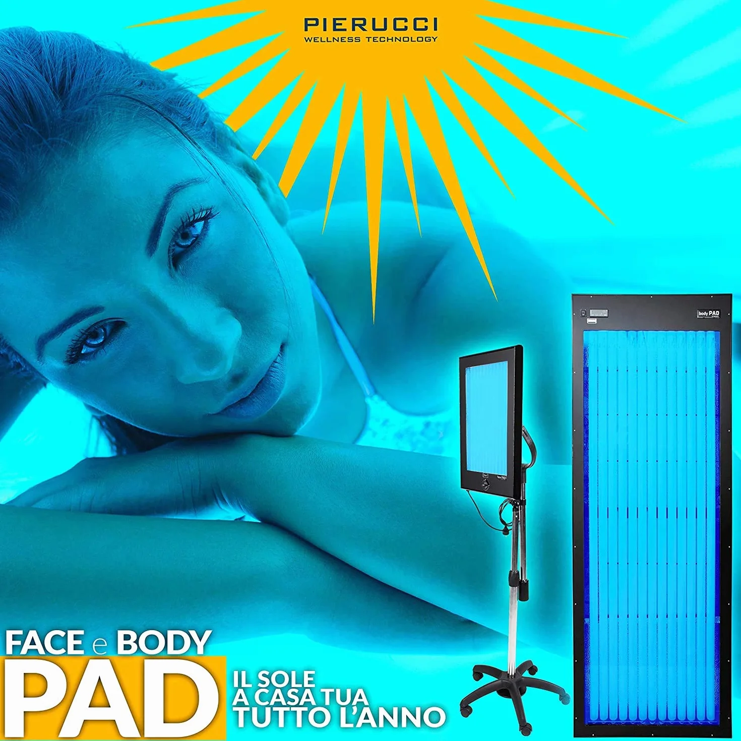 Lampada abbronzante viso corpo solarium uso domestico