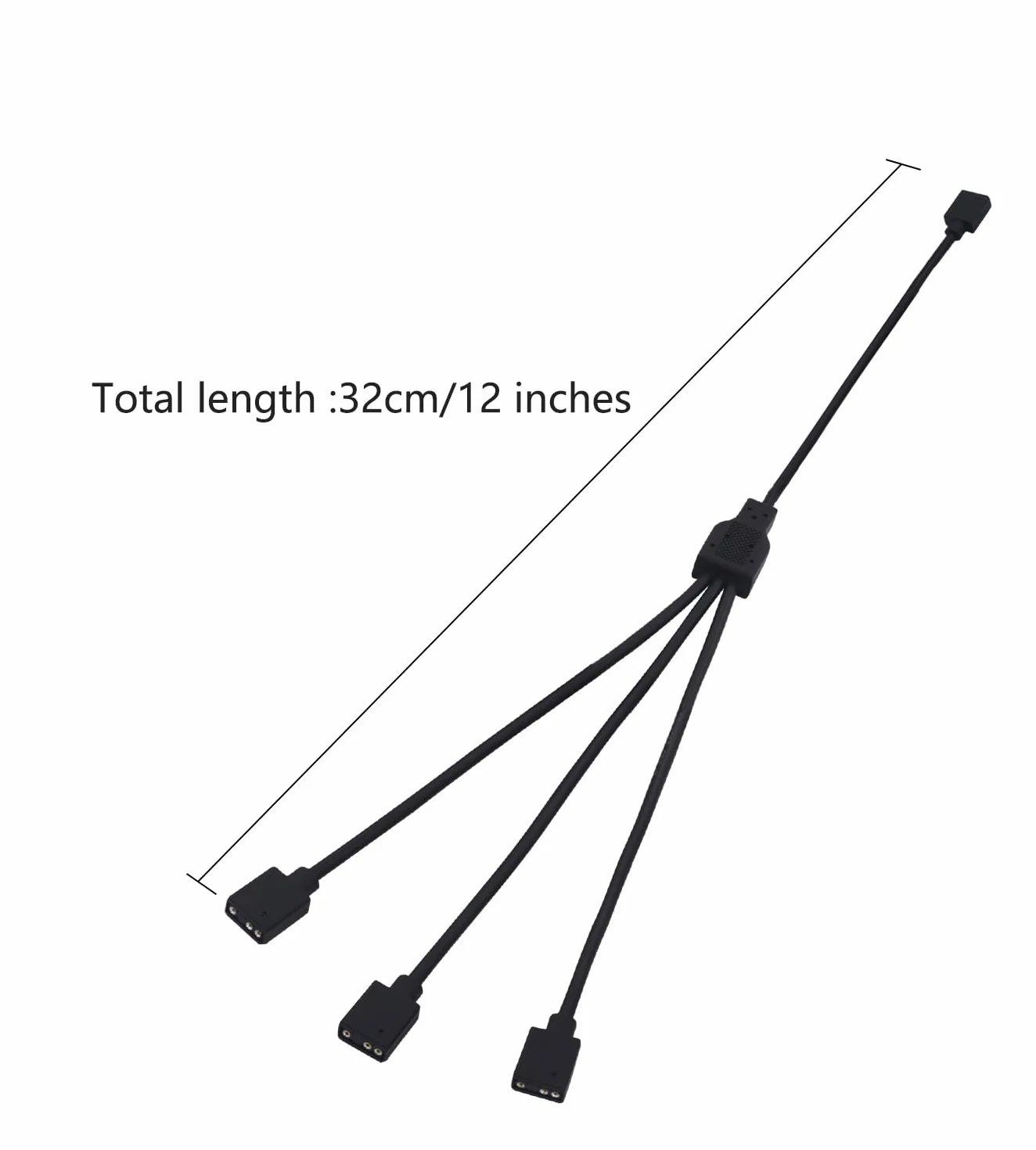 Cavo Splitter ARGB 5V 1 Femmina a 3 Femmina 3 Pin Cavo di Estensione per Espandere Computer PC Fans e Altri Led Series (1 a 3)