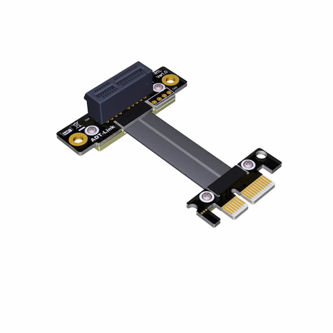 ADT-Link 90 Gradi ad Angolo retto PCIe 3.0 x1 a x1 Cavo di prolunga R11SL 8G / BPS PCI Express ad Alta velocità 1x Cavo di prolunga del Cavo di prolunga della Riser (15CM)