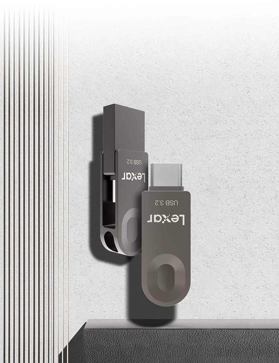 Lexar 128GB Dual Drive USB 3.2 Gen 1 Pen Drive, USB Type C and Type A Connectors, Supports OTG Tablet, Mac and Computer, Laptop, Car, TV, Smartphone, Android