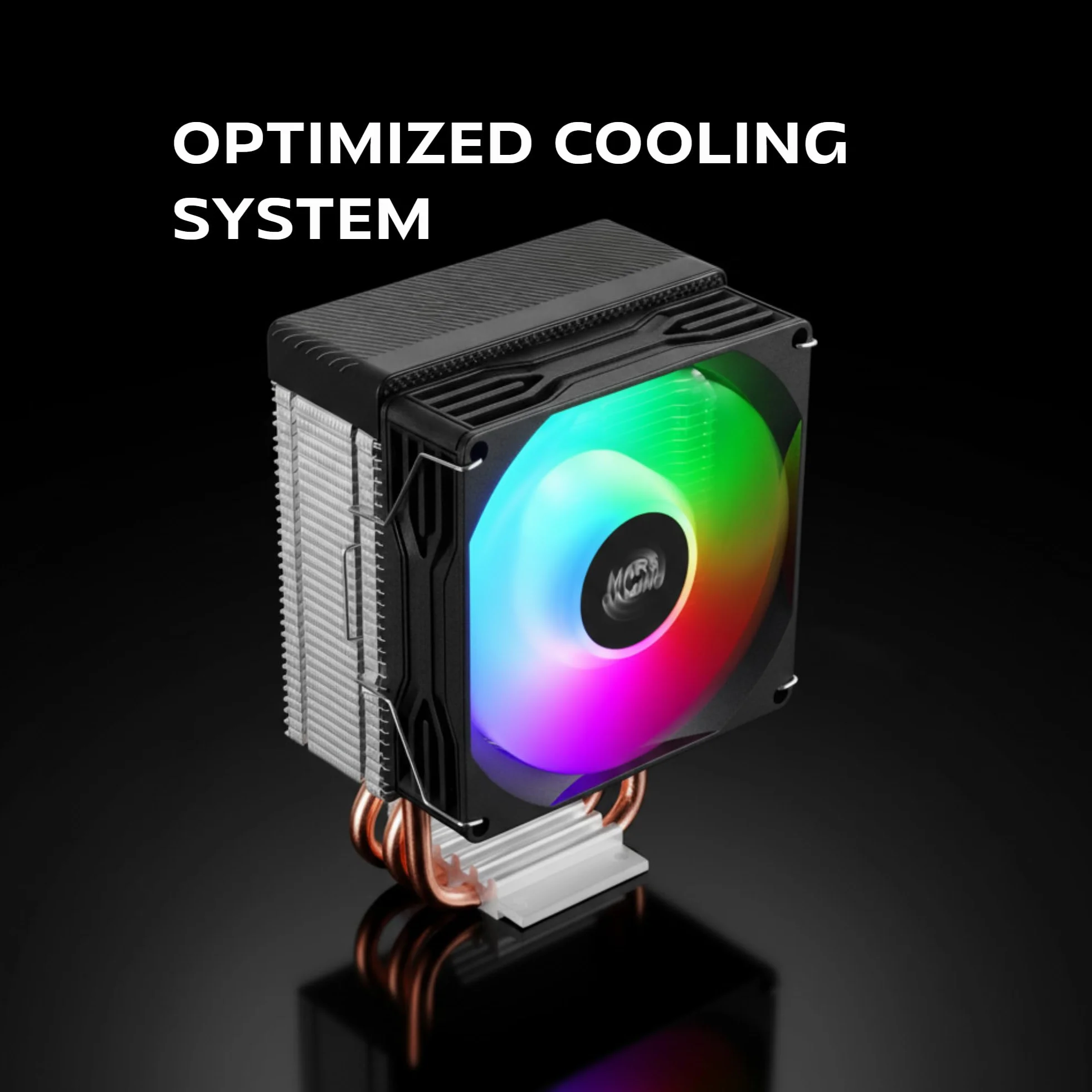 Mars Gaming MCPU-X3, Dissipatore CPU 190W TDP, 3x Heatpipes, Ventola PWM FDB, Illuminazione FRGB, Design Compatto SFF/Mini-ITX, Alette in Alluminio, Cooler PC con Compatibilità Intel e AMD, Nero