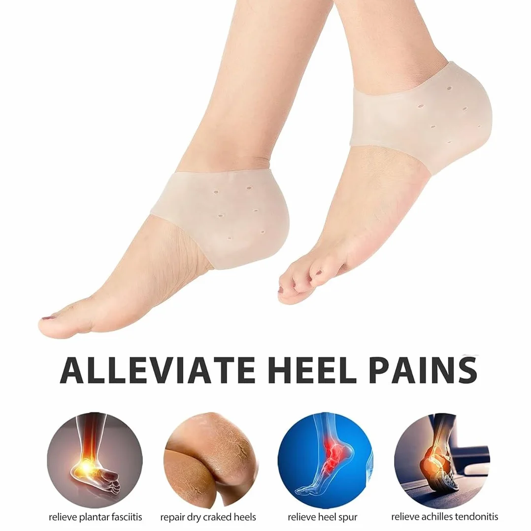 Protezione Talloniera in Silicone Traspirante per Scarpe Donna Uomo - Allevia Dolore Tallone Calli Vesciche