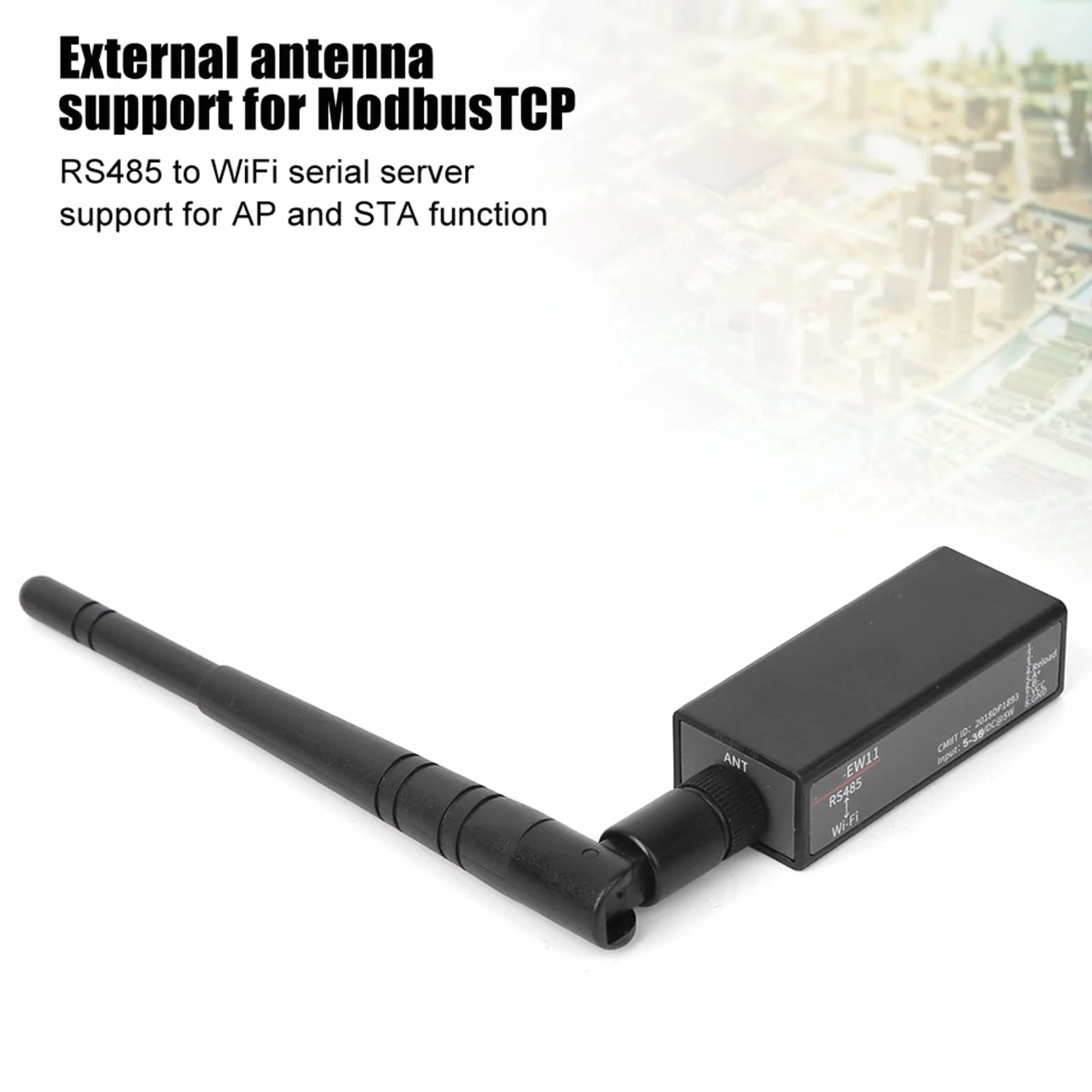 Server di Dispositivi Seriali WiFi con Antenna Esterna RJ45 Ethernet