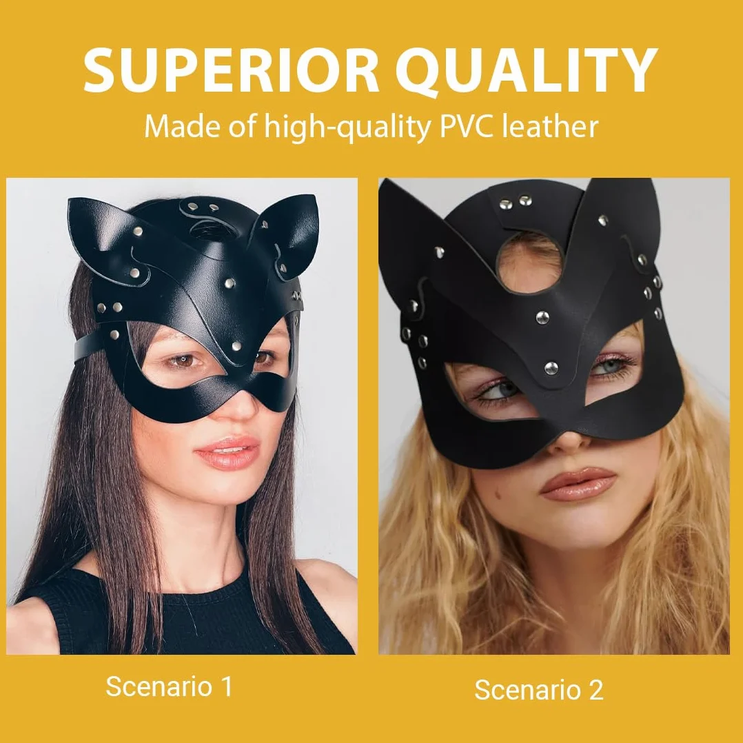 Frustino equitazione in pelle flessibile nera 2 pezzi con maschera travestimento