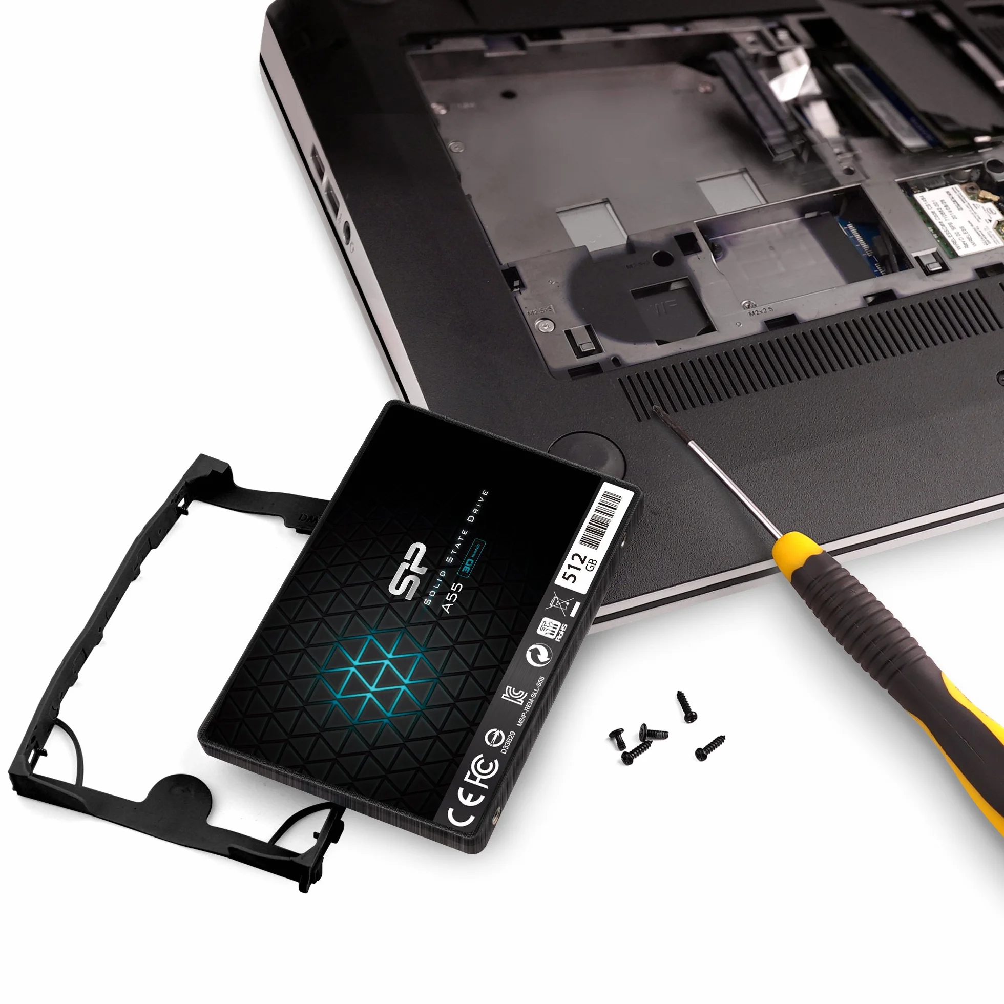 Silicon Power SSD 512GB 3D NAND A55 SLC Cache 2.5" SATA III 7mm SSD interno