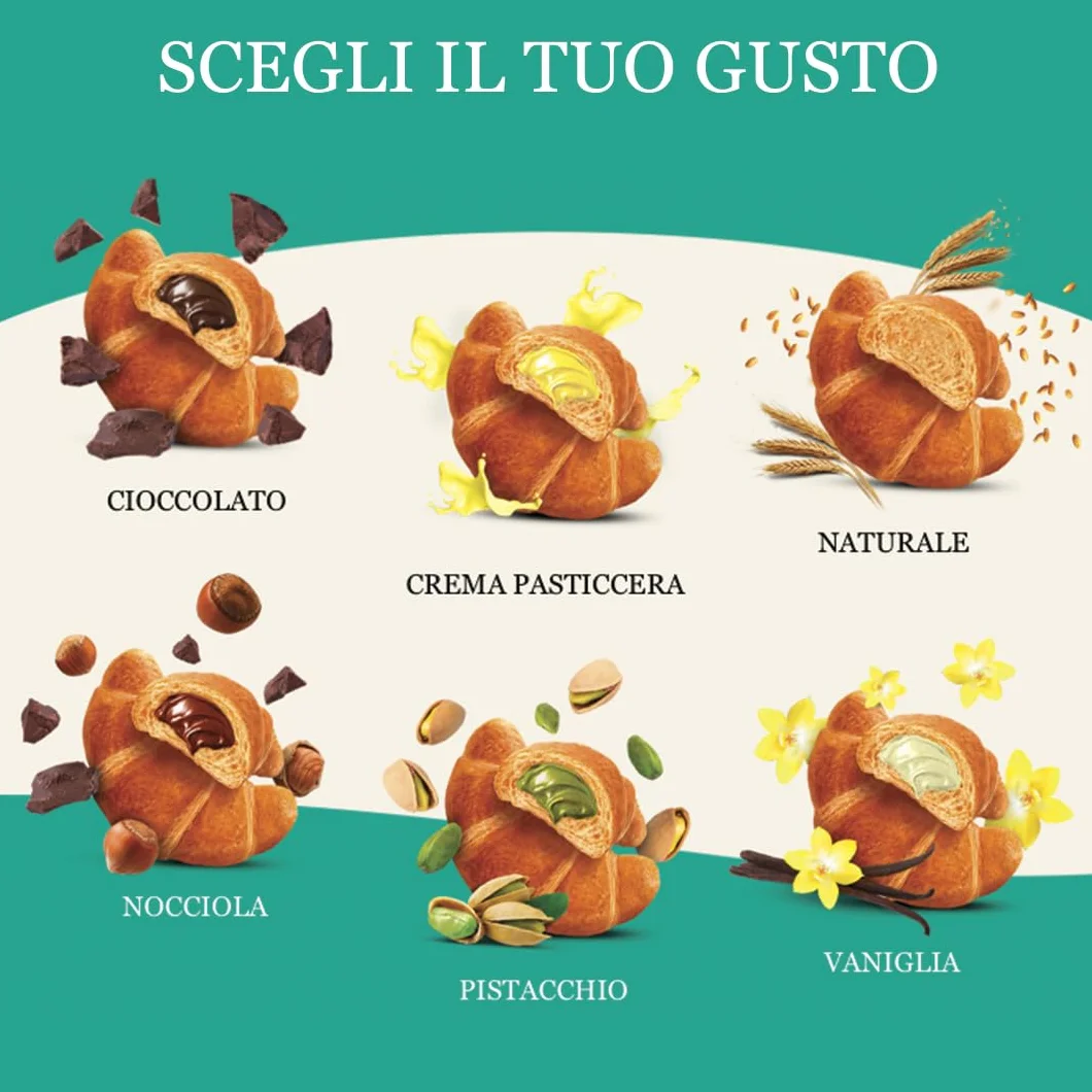 EatPro Cornetti Proteici Low Carb 6 Brioches 25% Proteine 1,1% Zuccheri Senza Zucchero Keto Dieta Chetogenica