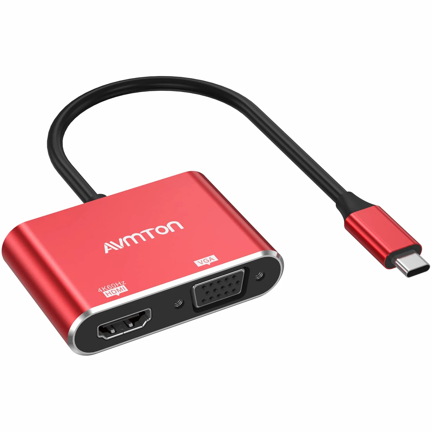 Adattatore USB C a HDMI e VGA 4K per MacBook, MacBook Air, Chromebook Pixel
