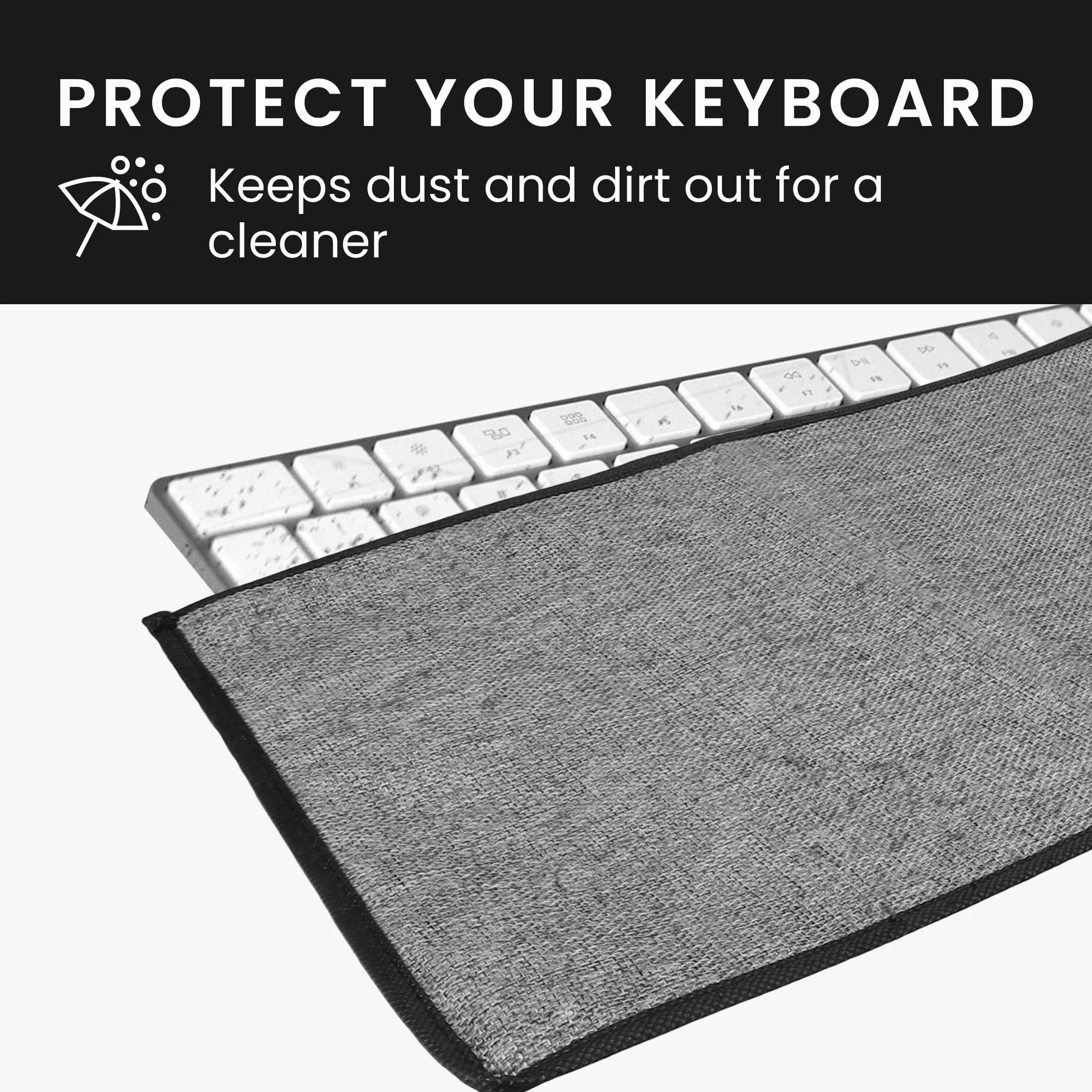 kwmobile Copritastiera Compatibile con Apple Magic Keyboard Custodia per Tastiera – Copertura Antipolvere con Cerniera – Grigio Scuro