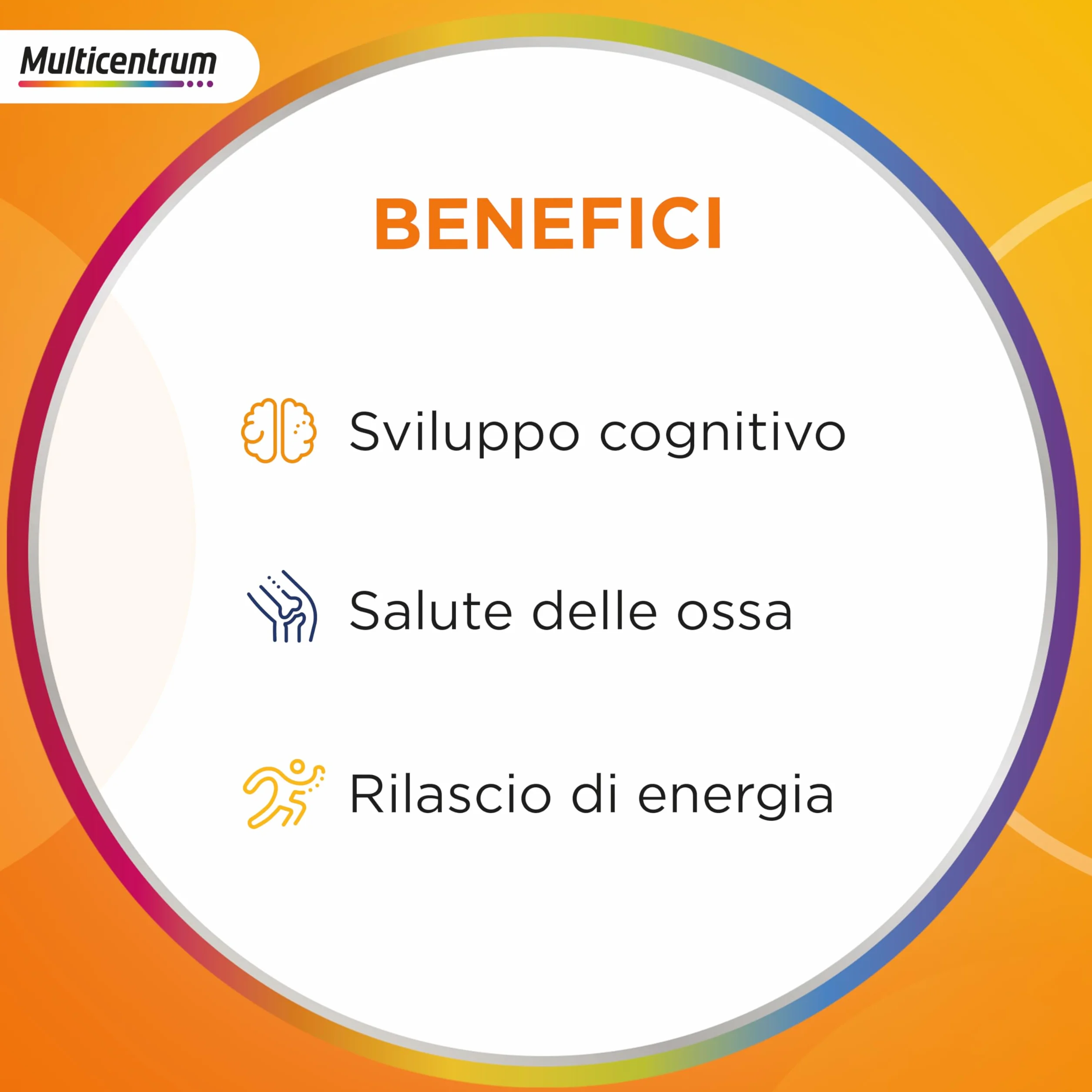 Multicentrum Junior Integratore Multivitaminico Completo 4+ Gusto Limone e Lampone 30 Compresse