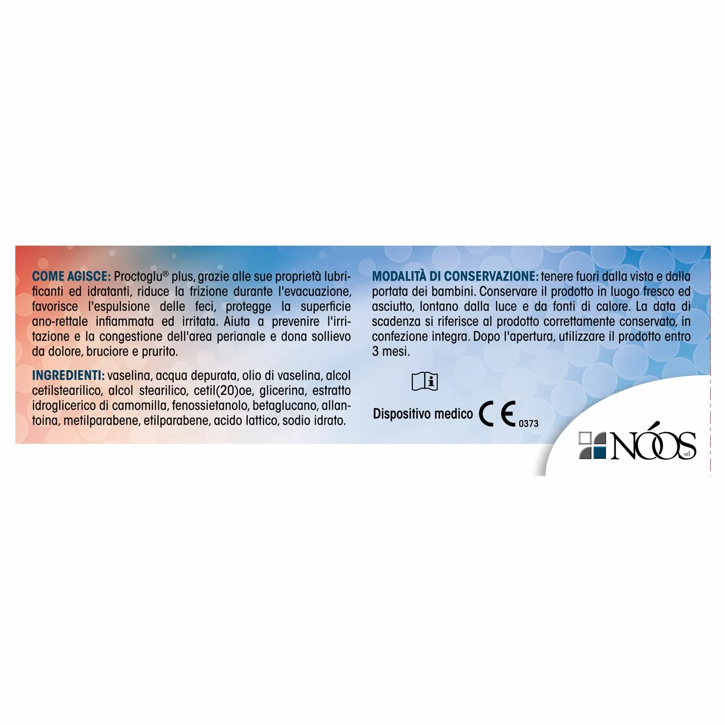 Nóos Proctoglu Plus Crema Emorroidi e Ragadi 30ml Pomata Emorroidi Esterne e Interne con Applicatore Rettale