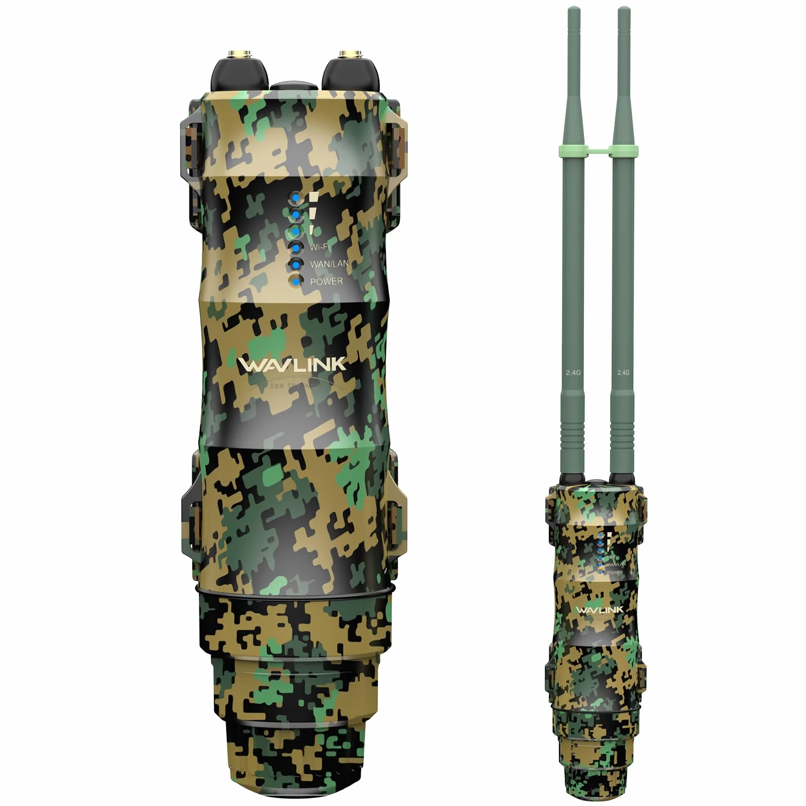 Wavlink N300 Ripetitore WiFi Esterno Potente Antenna Lunga Distanza Cammuffamento - Amplificatore Outdoor PoE Range Extender Access Point - Ideale per Grandi Spazi Remoti