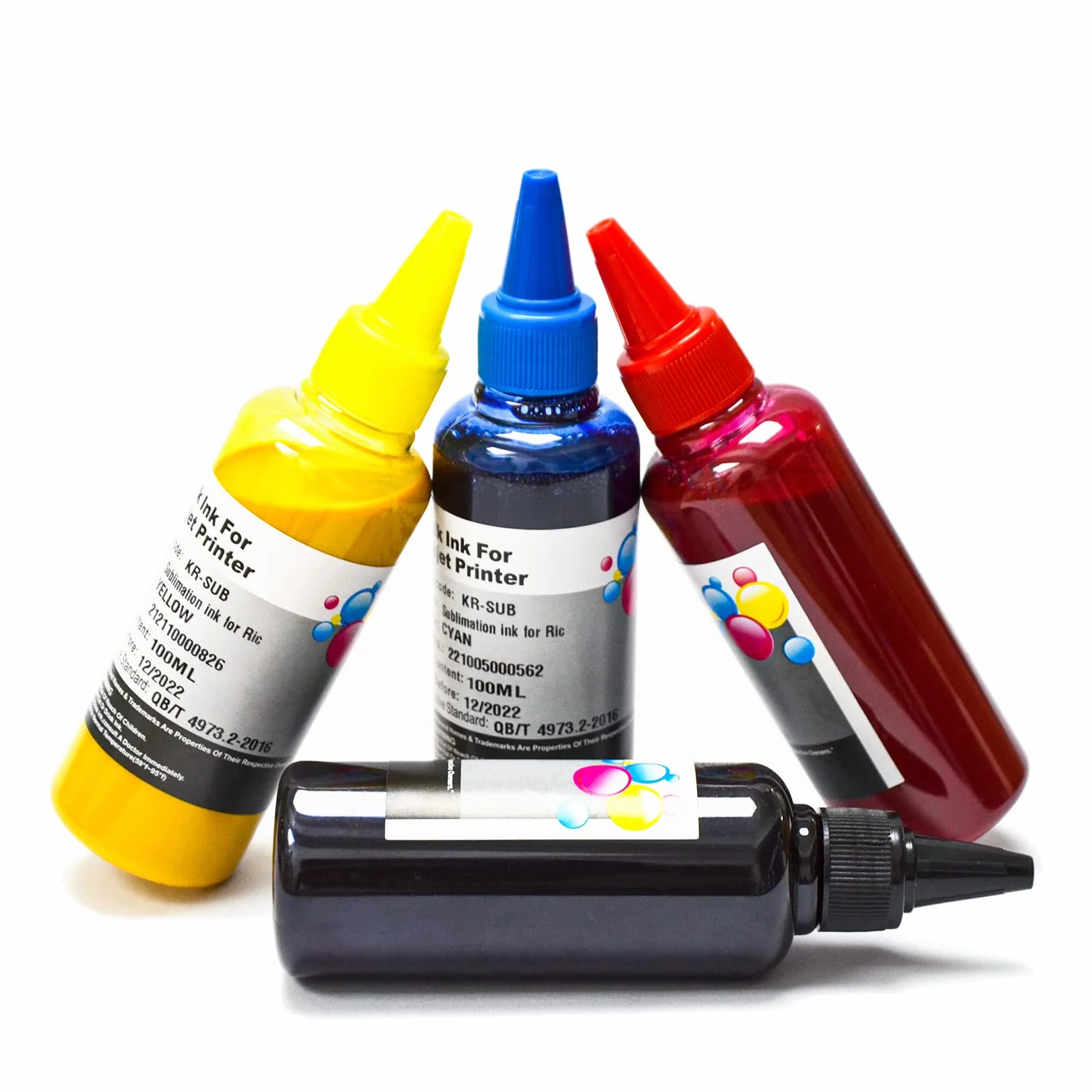 Flacone di inchiostro di ricarica per sublimazione, 100 ml, confezione da 4, per Sawgrass Virtuoso SG400 SG500 SG800 SG1000 SG400NA SG800NA RICOH SG3110 SG2100N SG3100 SG3100SF