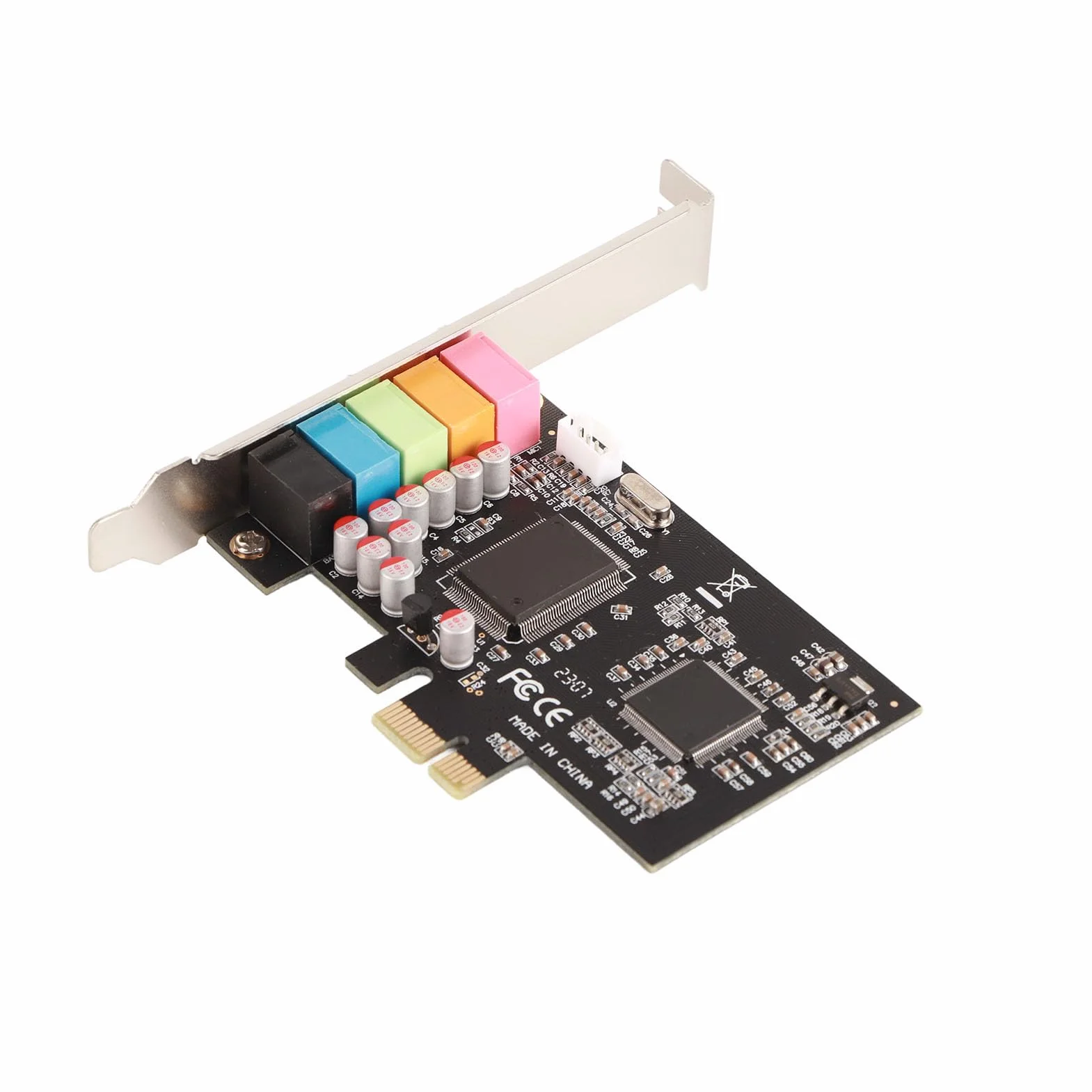 Scheda 6 Conversione Stereo Hardware con CD Driver Scheda Desktop Nera CMI8738 PCI-E 7/Vista/XP 32/64 Bit