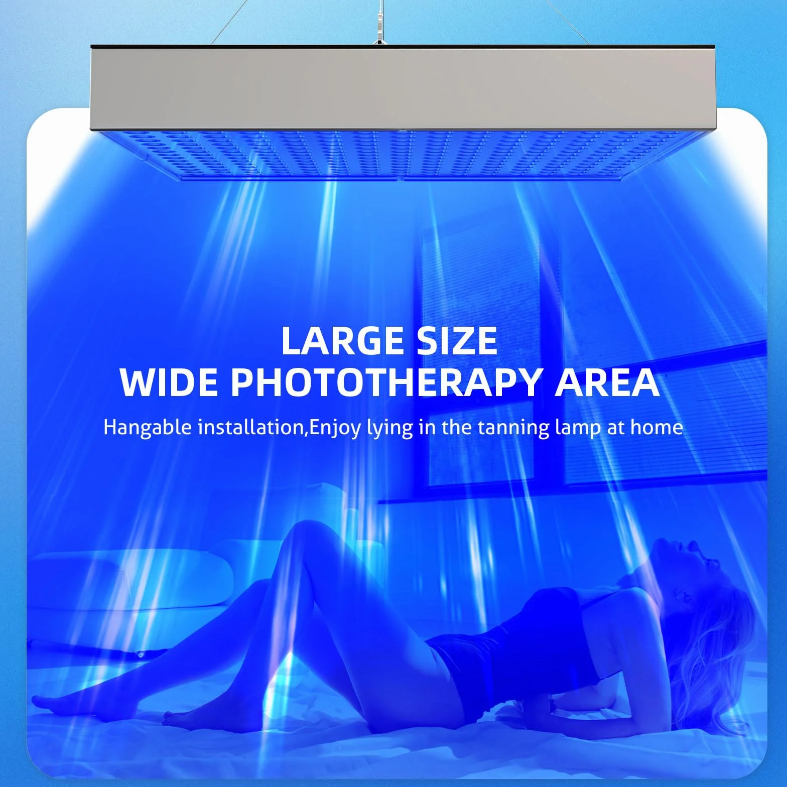 Solarium 45 W 225 pezzi 460 NM supporto pieghevole regolabile ganci sospesi per corpo e viso