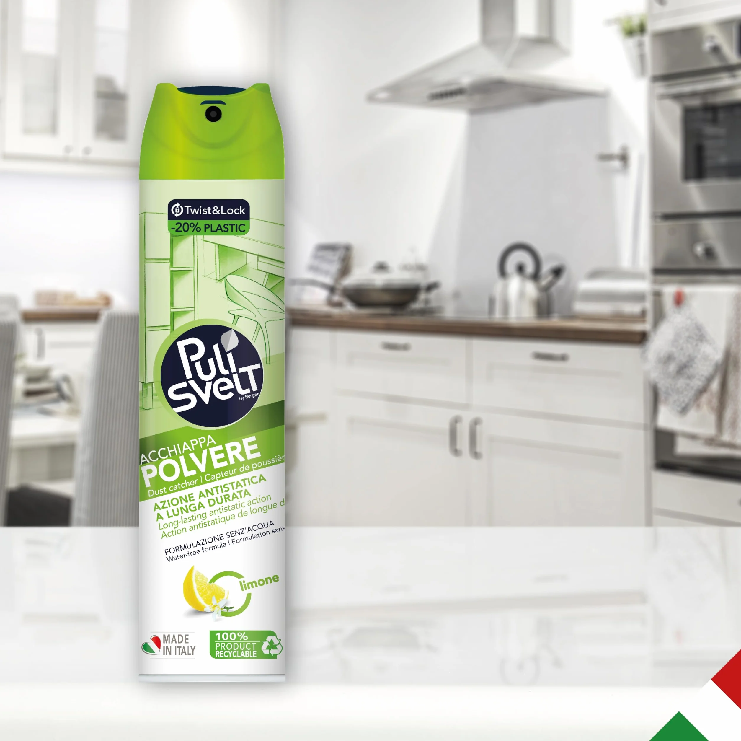 Detergente Acchiappapolvere Antistatico 300 ml Fragranza Limone